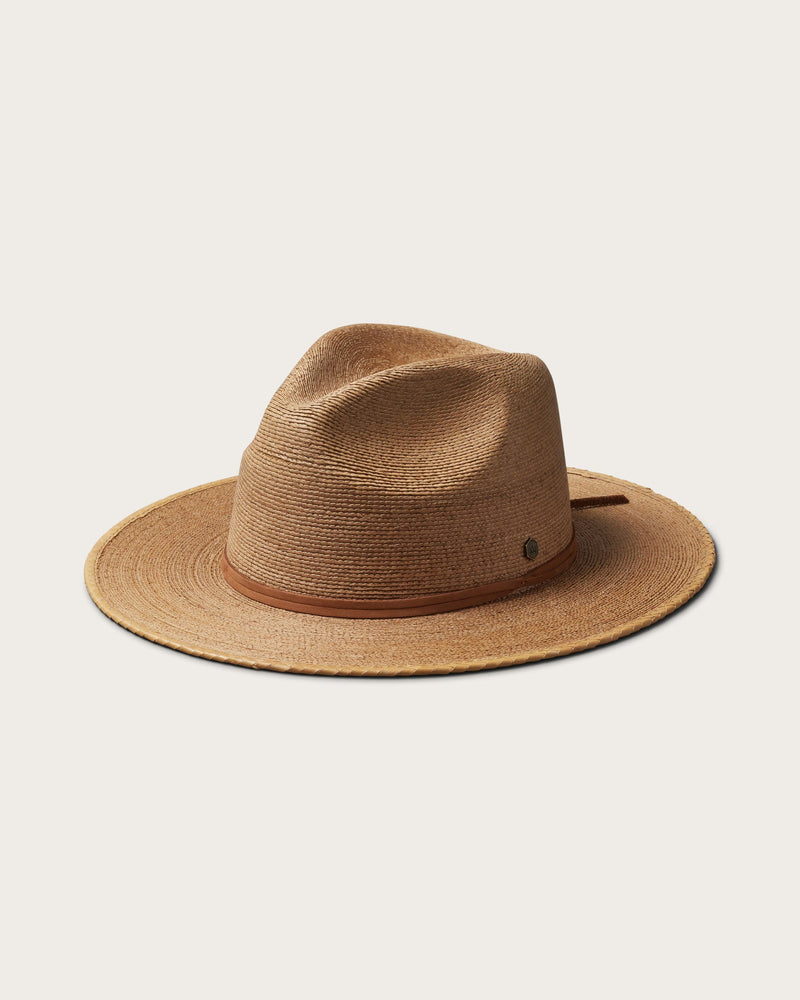 Hemlock Botero Straw Fedora in Saddle