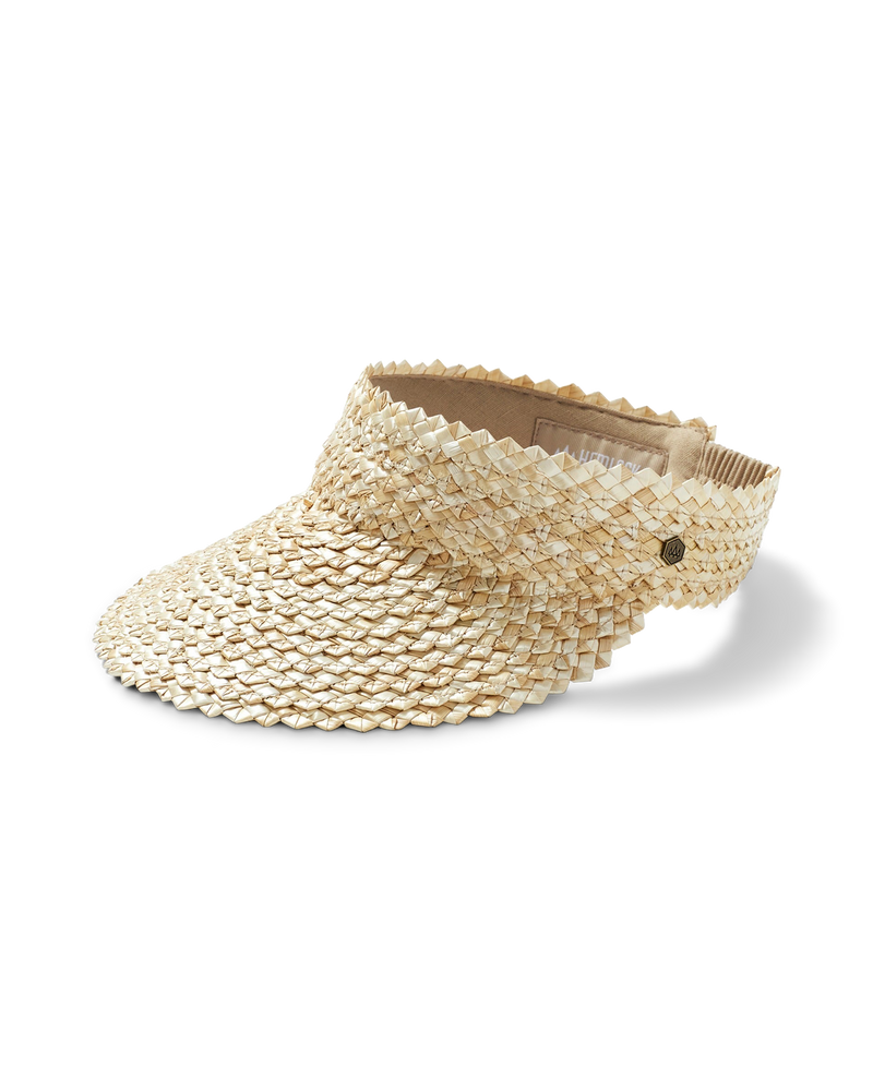 Hemlock Capri Straw visor in Blonde
