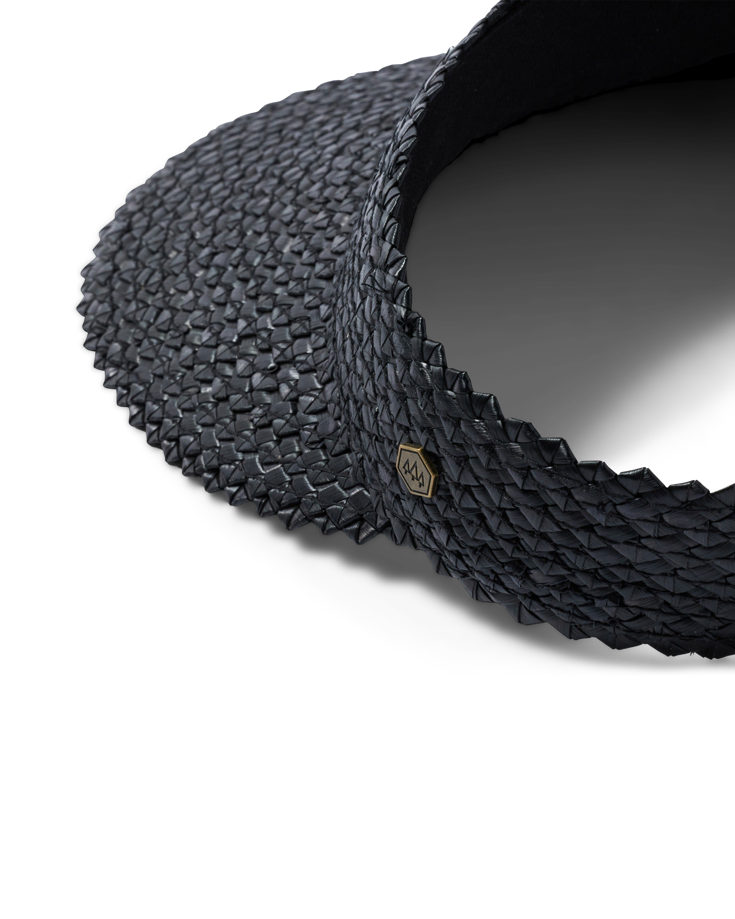 Hemlock Capri Straw visor in Onyx close up