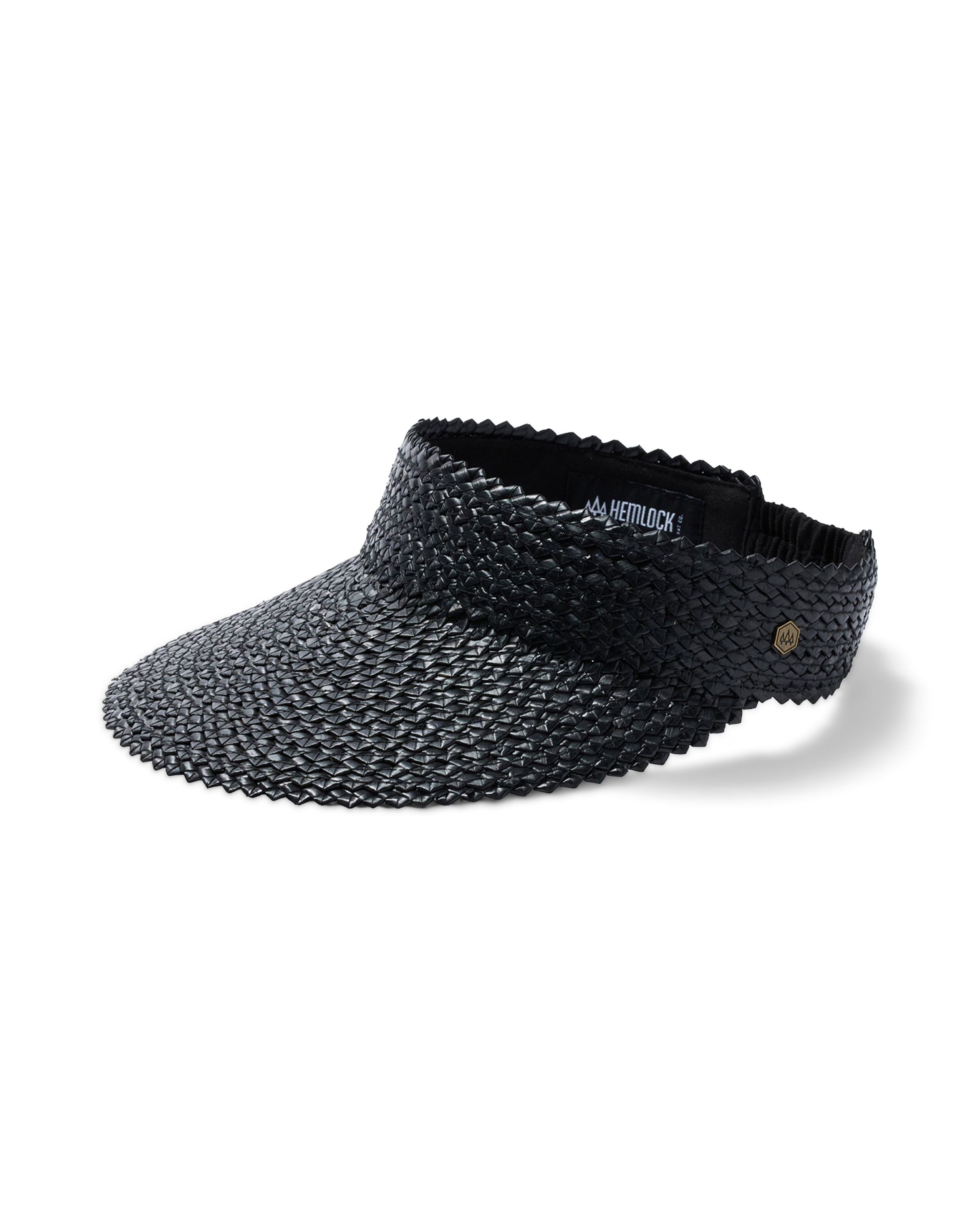 Hemlock Capri Straw visor in Onyx