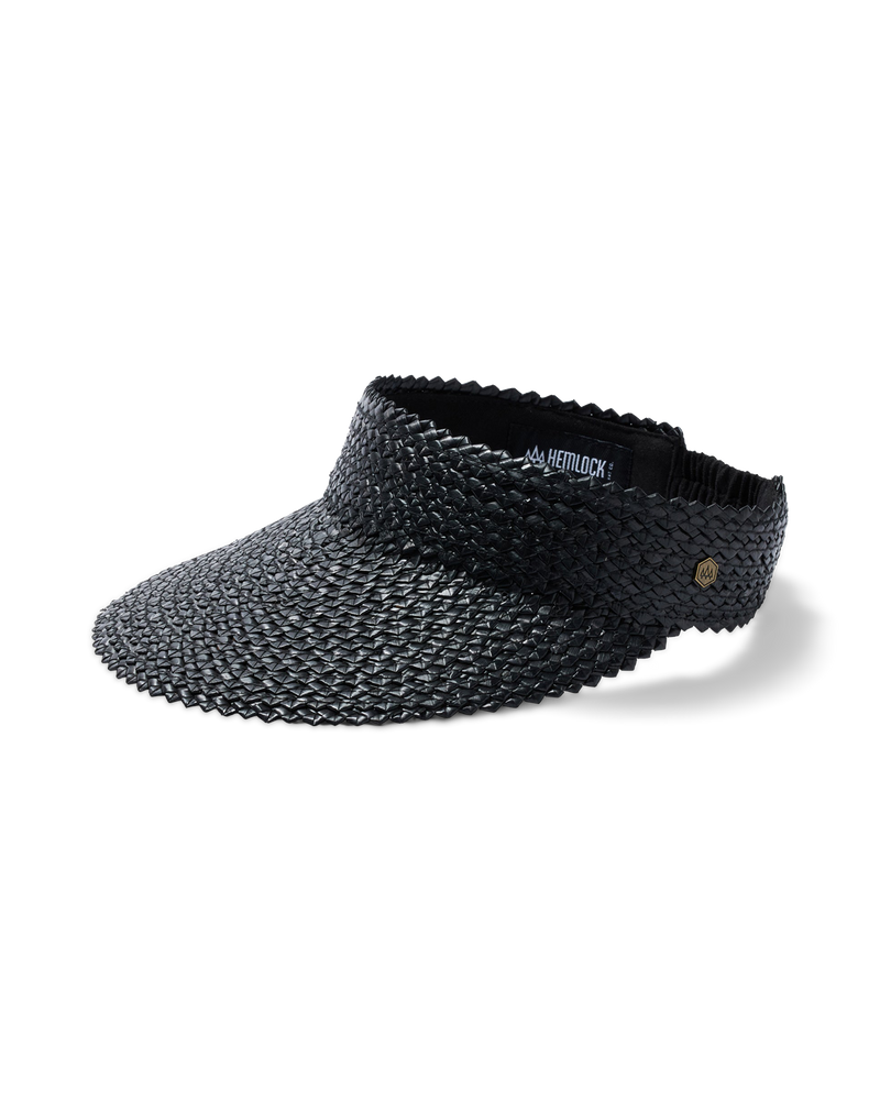 Hemlock Capri Straw visor in Onyx