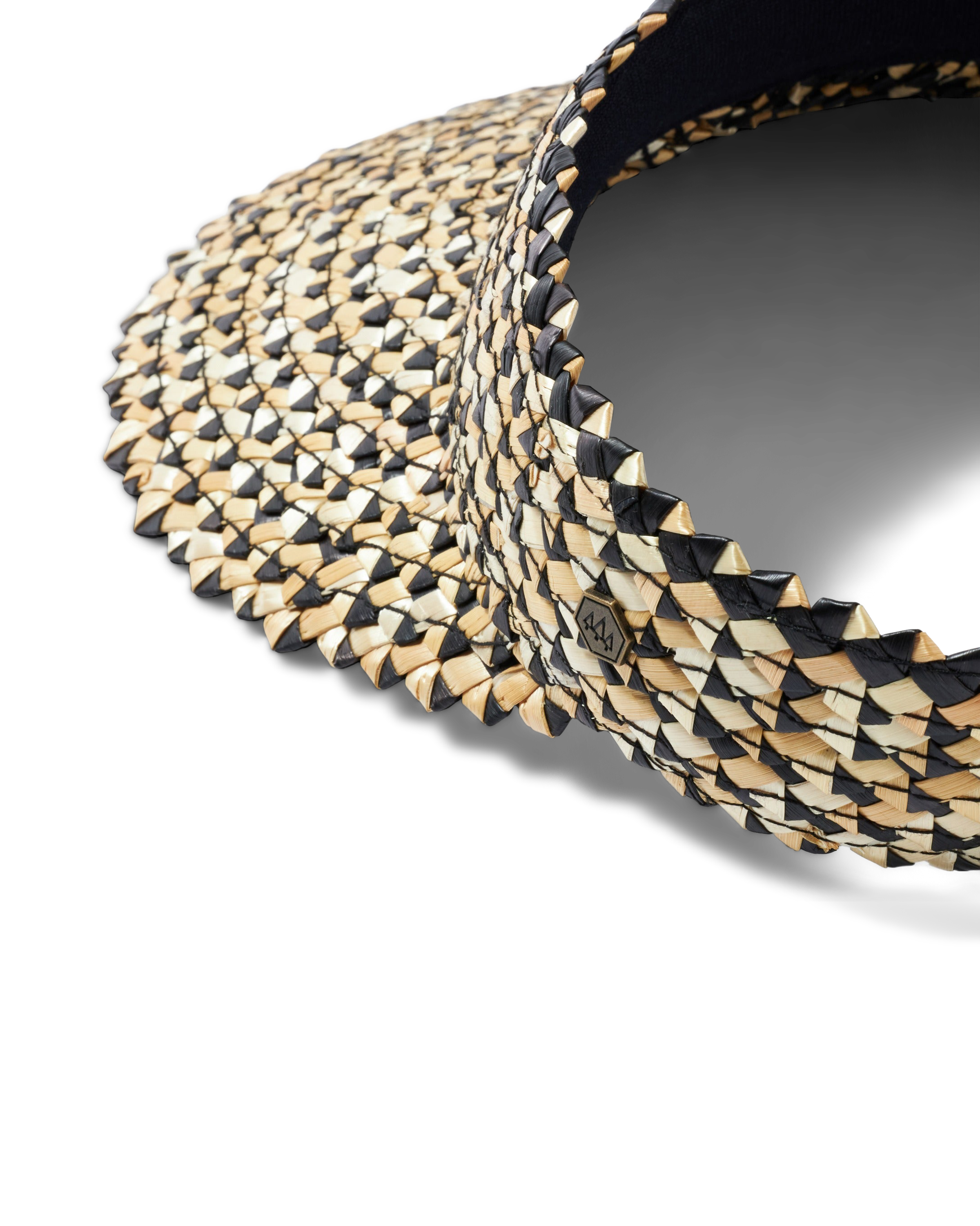 Hemlock Capri Straw visor in Pepper close up