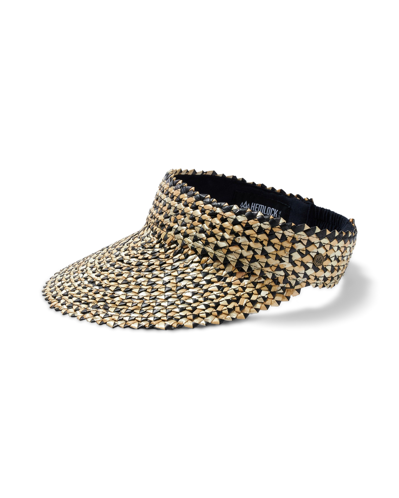Hemlock Capri Straw visor in Pepper