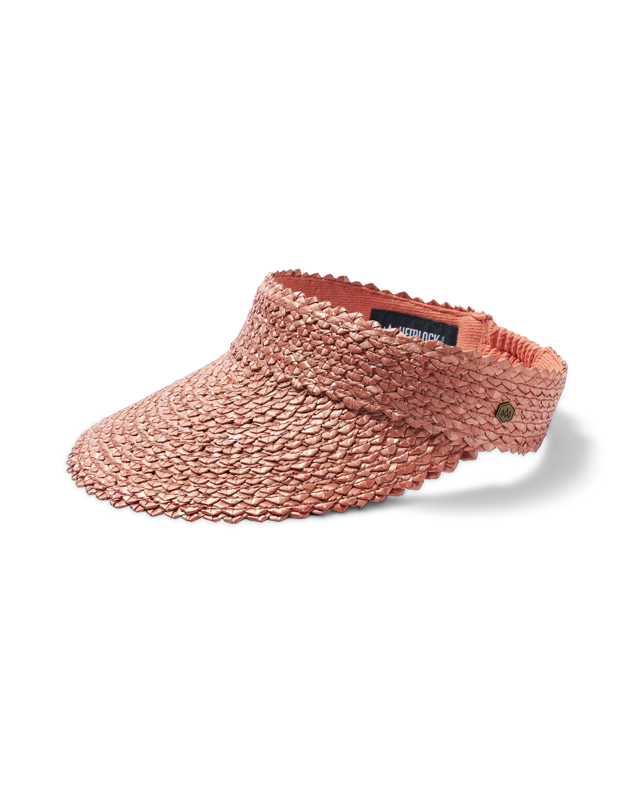Hemlock Capri Straw visor in Rose