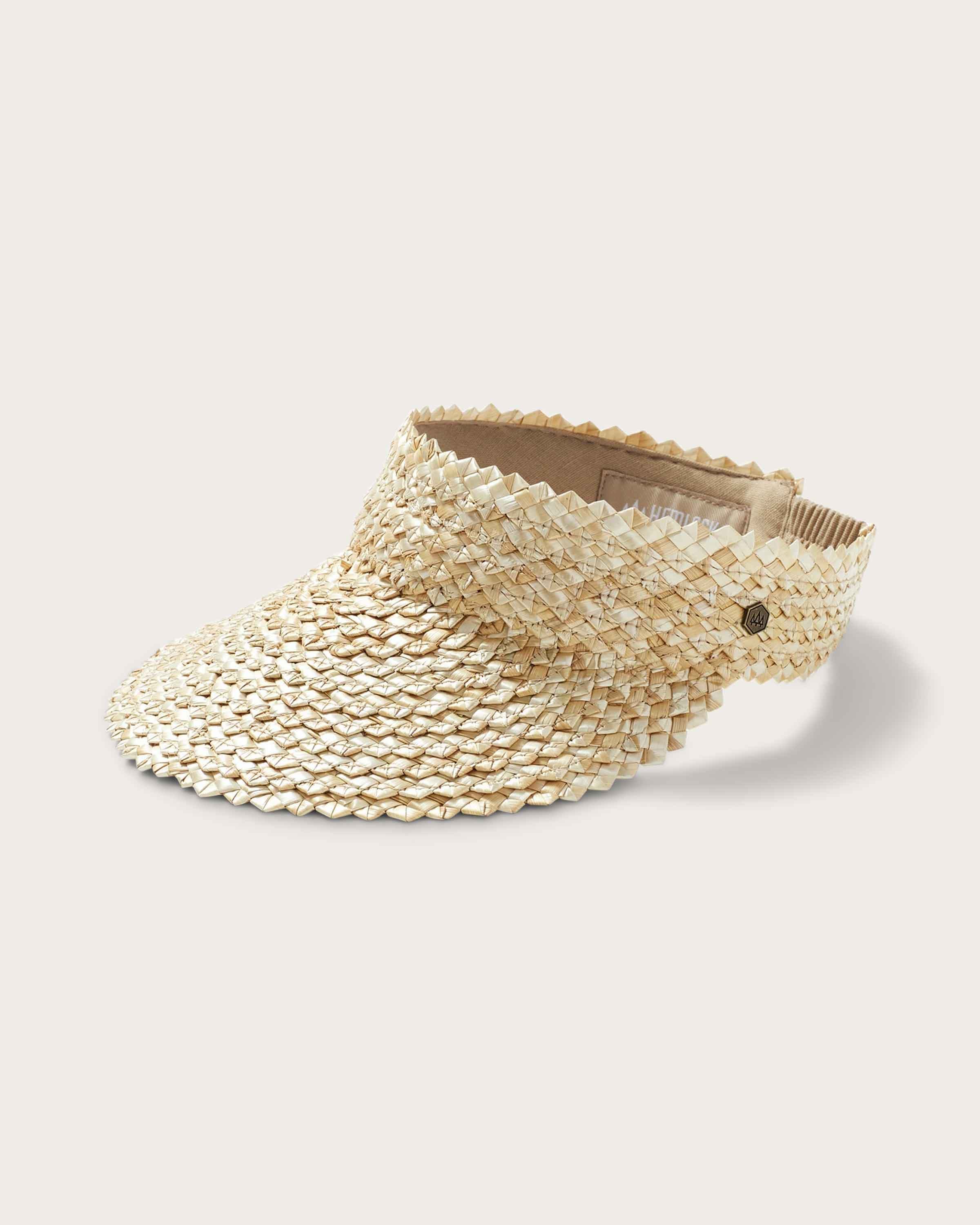 Hemlock Capri Straw visor in Blonde