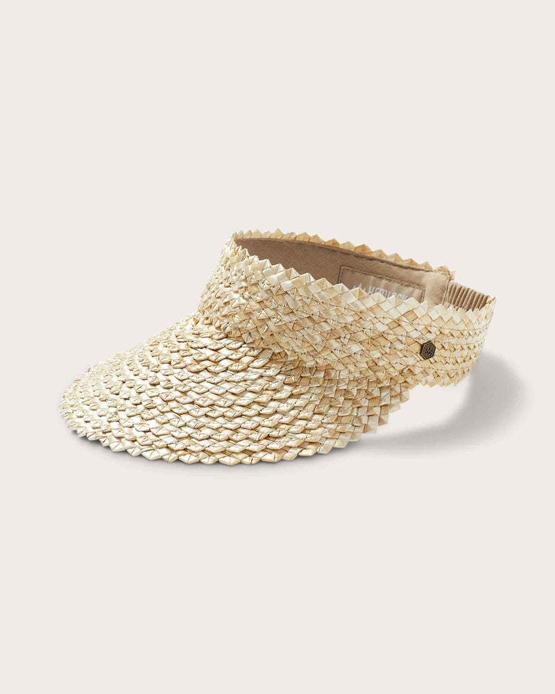 Hemlock Capri Straw visor in Blonde