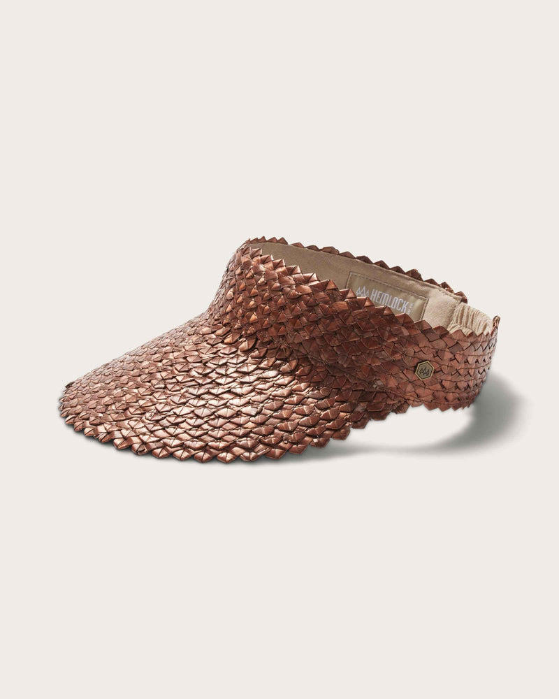 Hemlock Capri Straw visor in Copper