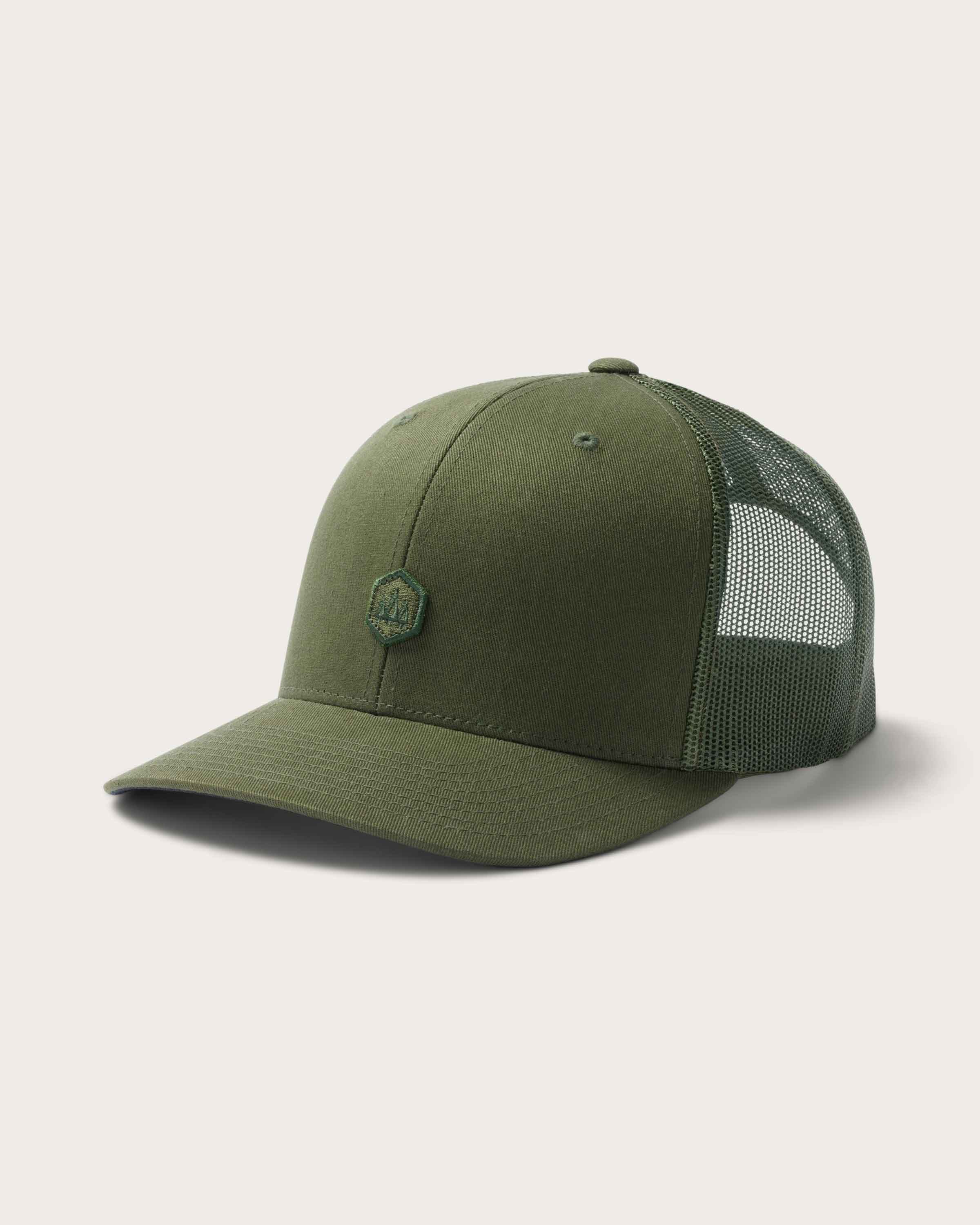 Cooper Trucker Hat in Olive - undefined - Hemlock Hat Co. Ball Caps