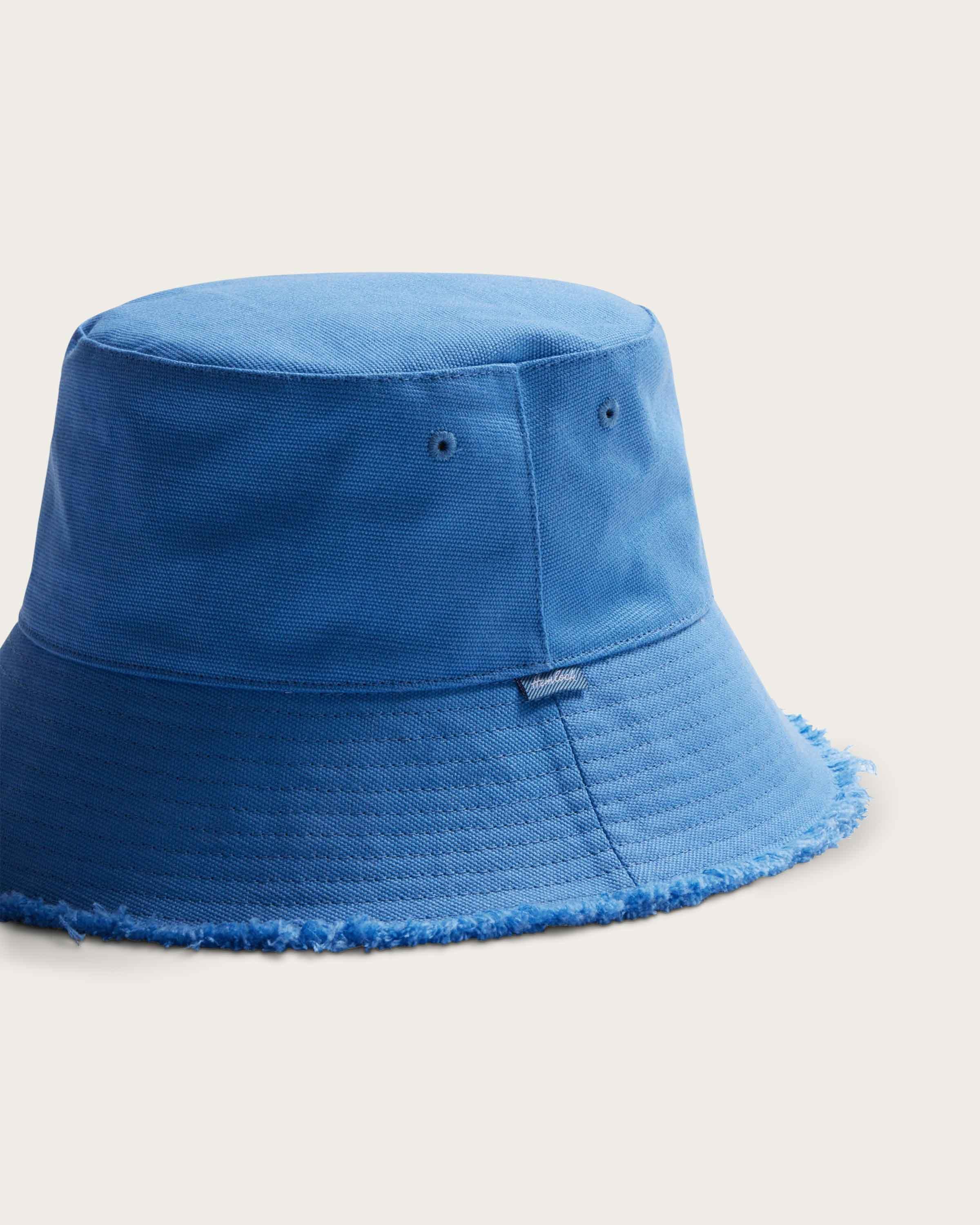 Hemlock Coronado Cotton Bucket Hat in Faded Denim detail