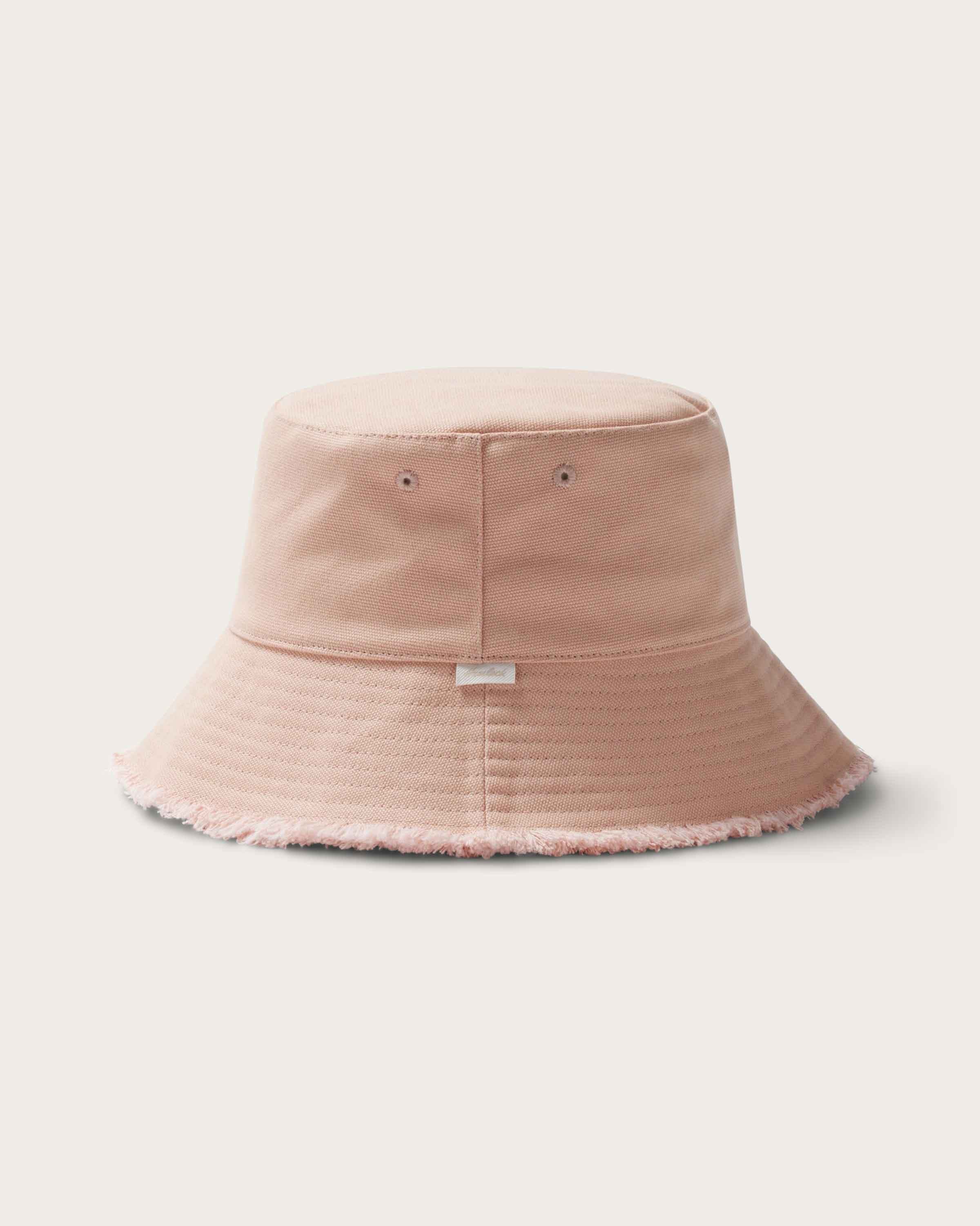 Hemlock Coronado Cotton Bucket Hat in Soft Pink side profile