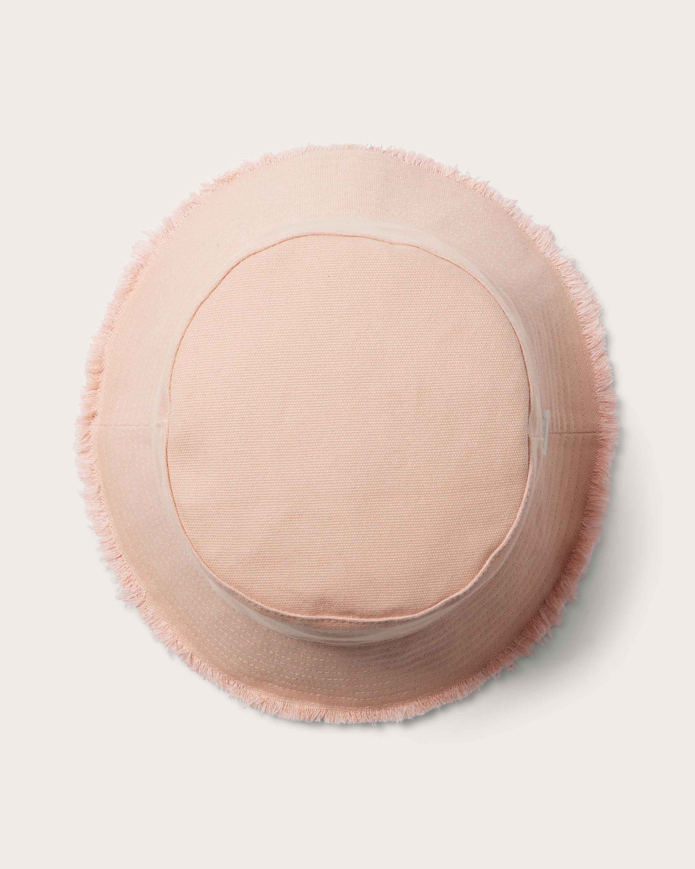 Hemlock Coronado Cotton Bucket Hat in Soft Pink top of hat