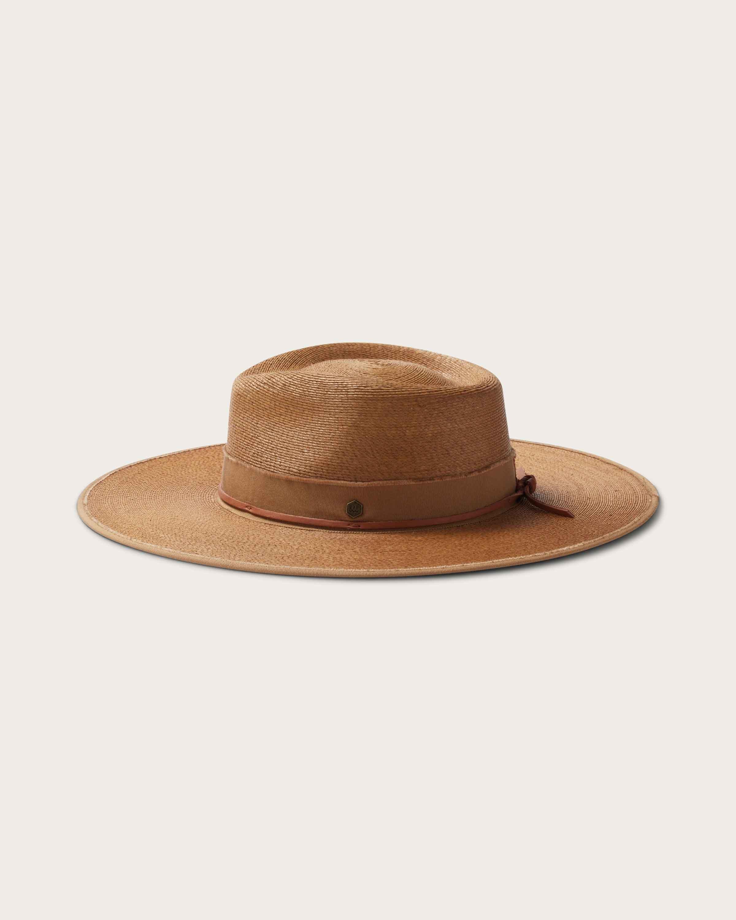 Hemlock Cruz Straw Fedora in Saddle side profile