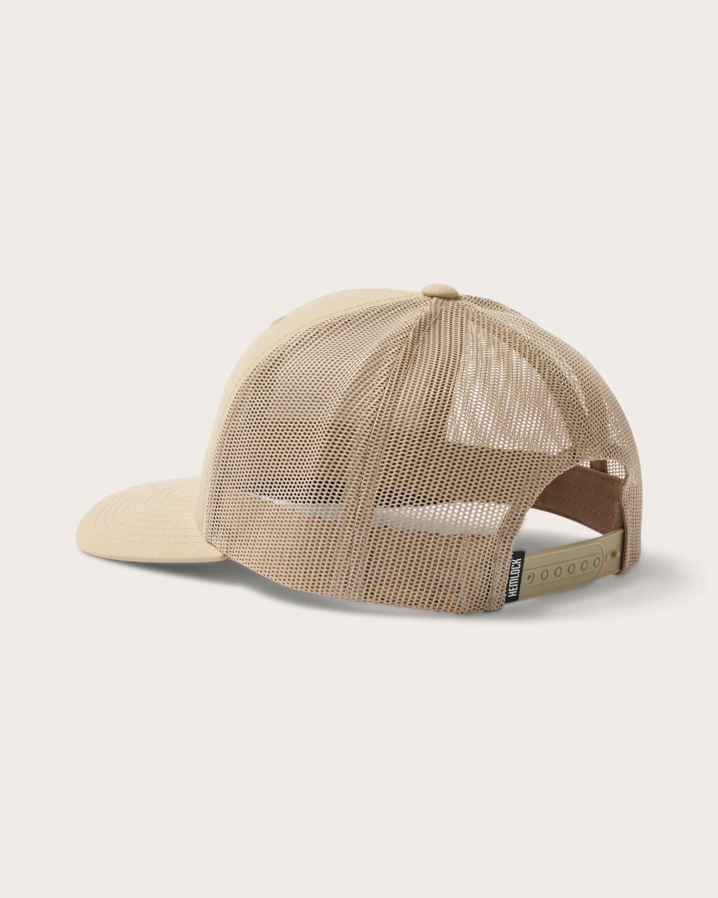 Emerson Trucker Hat in Khaki - undefined - Hemlock Hat Co. Ball Caps