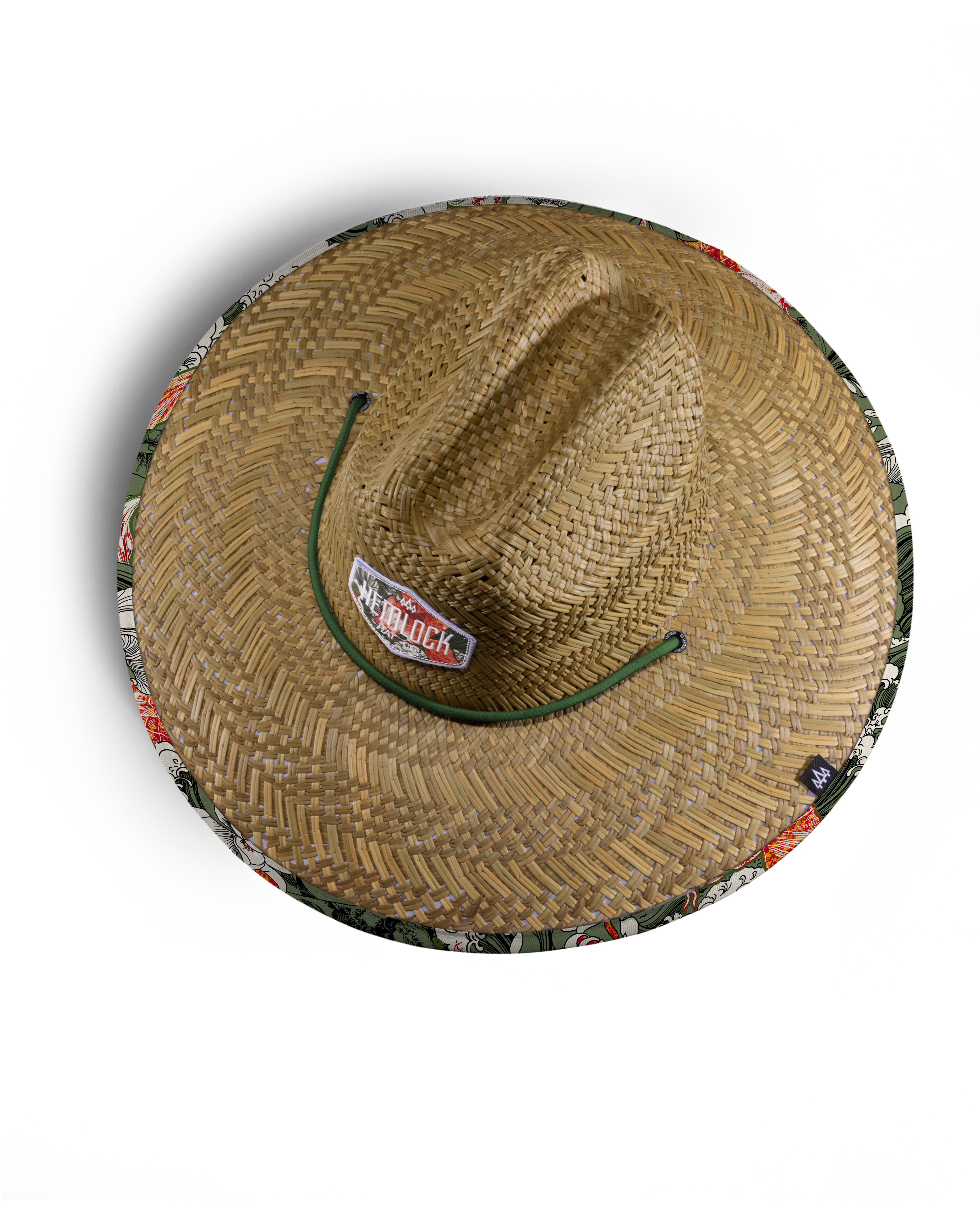 Fortune Straw Lifeguard Hat | Koi Print Straw Hat UPF 50+