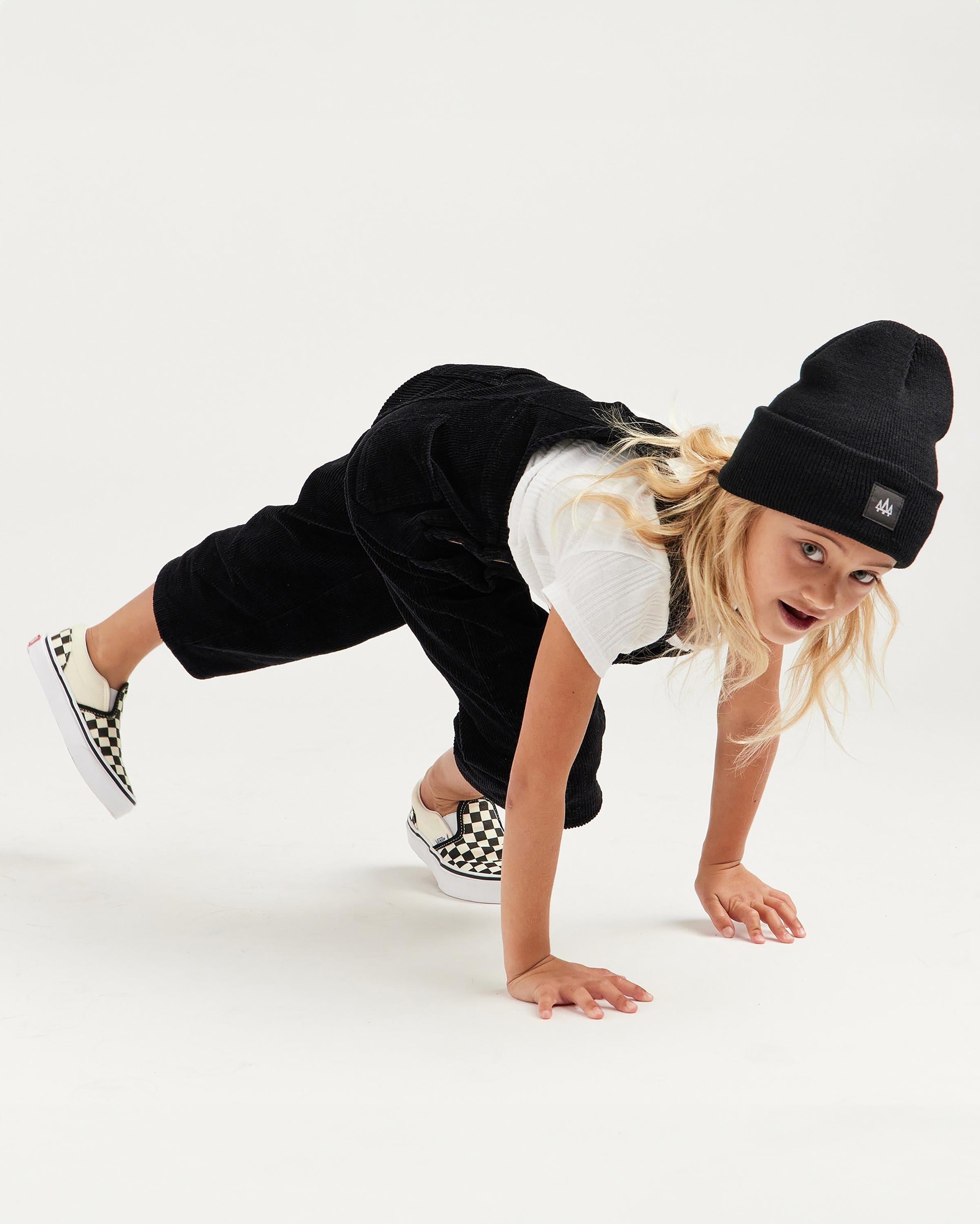 Kids Beacon Beanie in Black - undefined - Hemlock Hat Co. Beanies - Kids