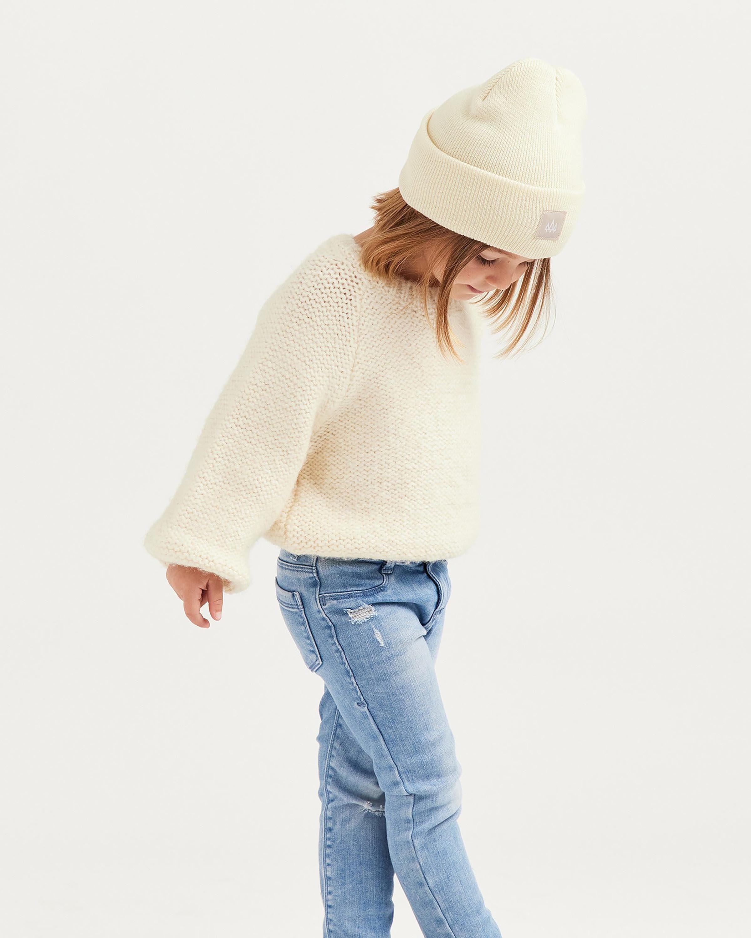 Kids Beacon Beanie in Bone - undefined - Hemlock Hat Co. Beanies - Kids