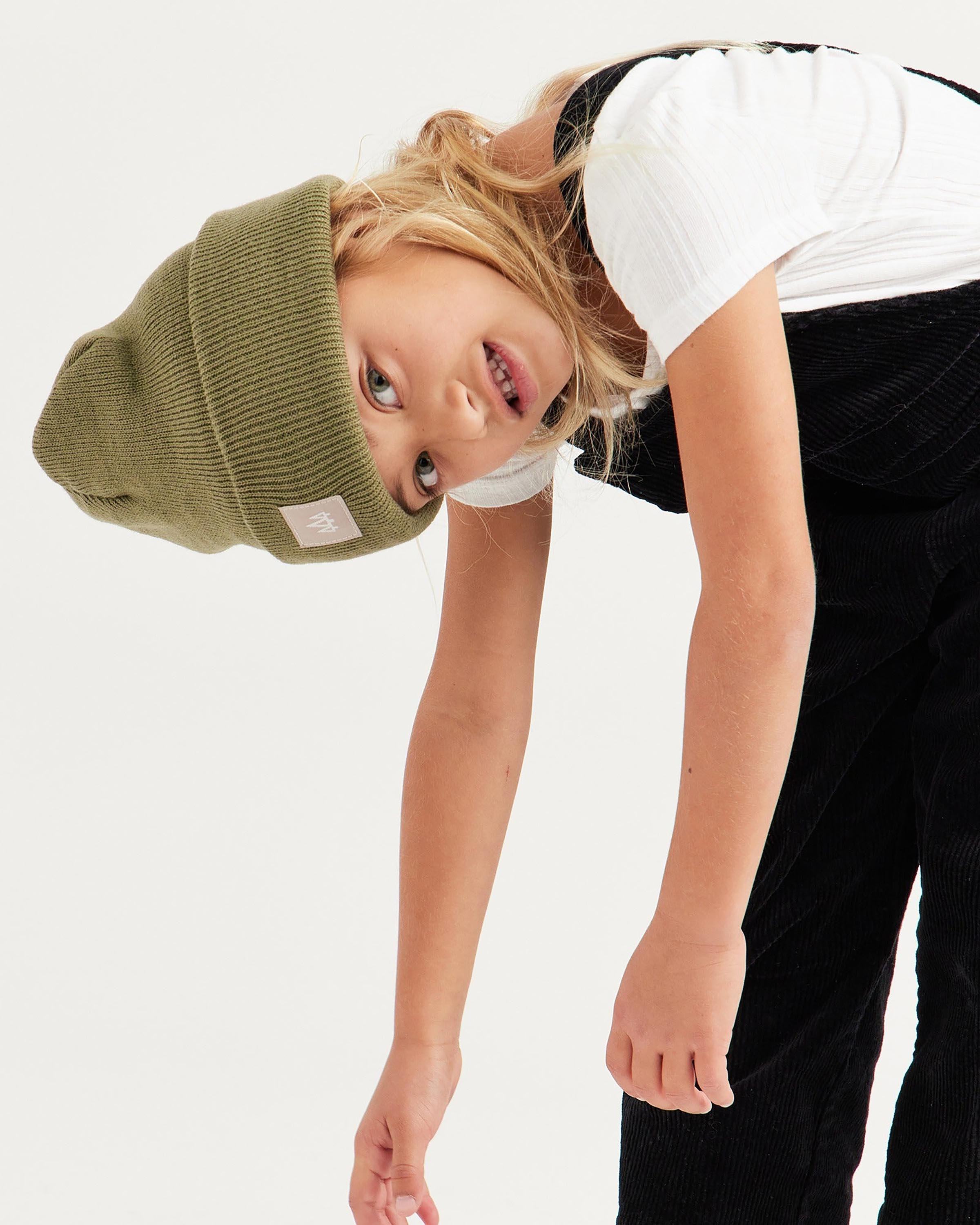 Kids Beacon Beanie in Olive - undefined - Hemlock Hat Co. Beanies - Kids