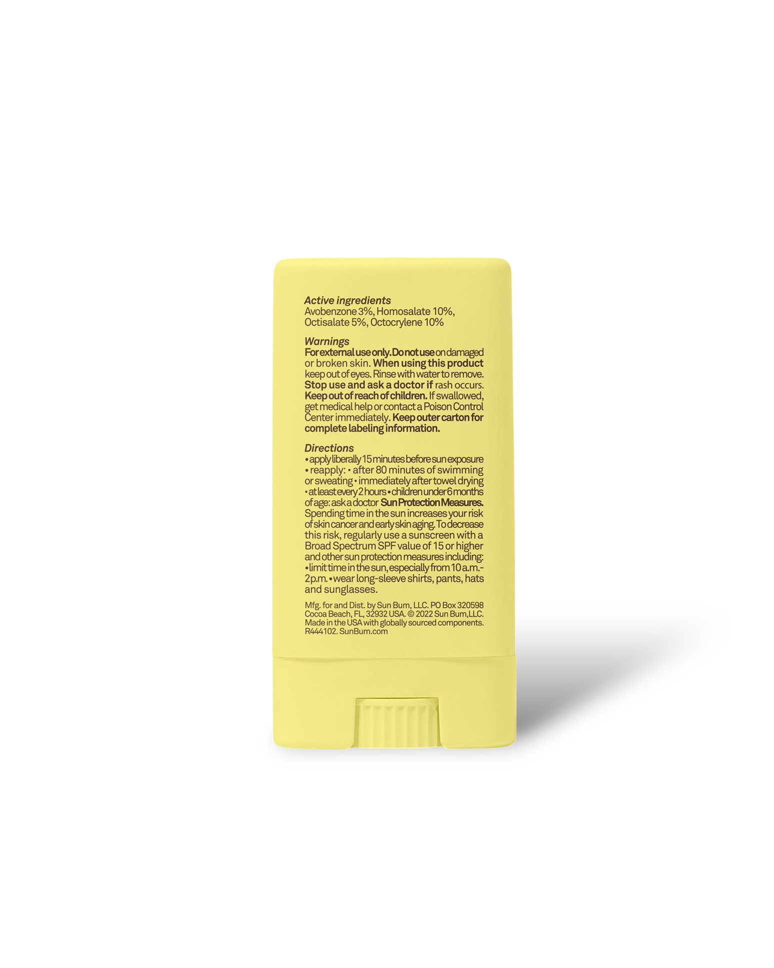 Kids SPF 50 Clear Sunscreen Face Stick product view back