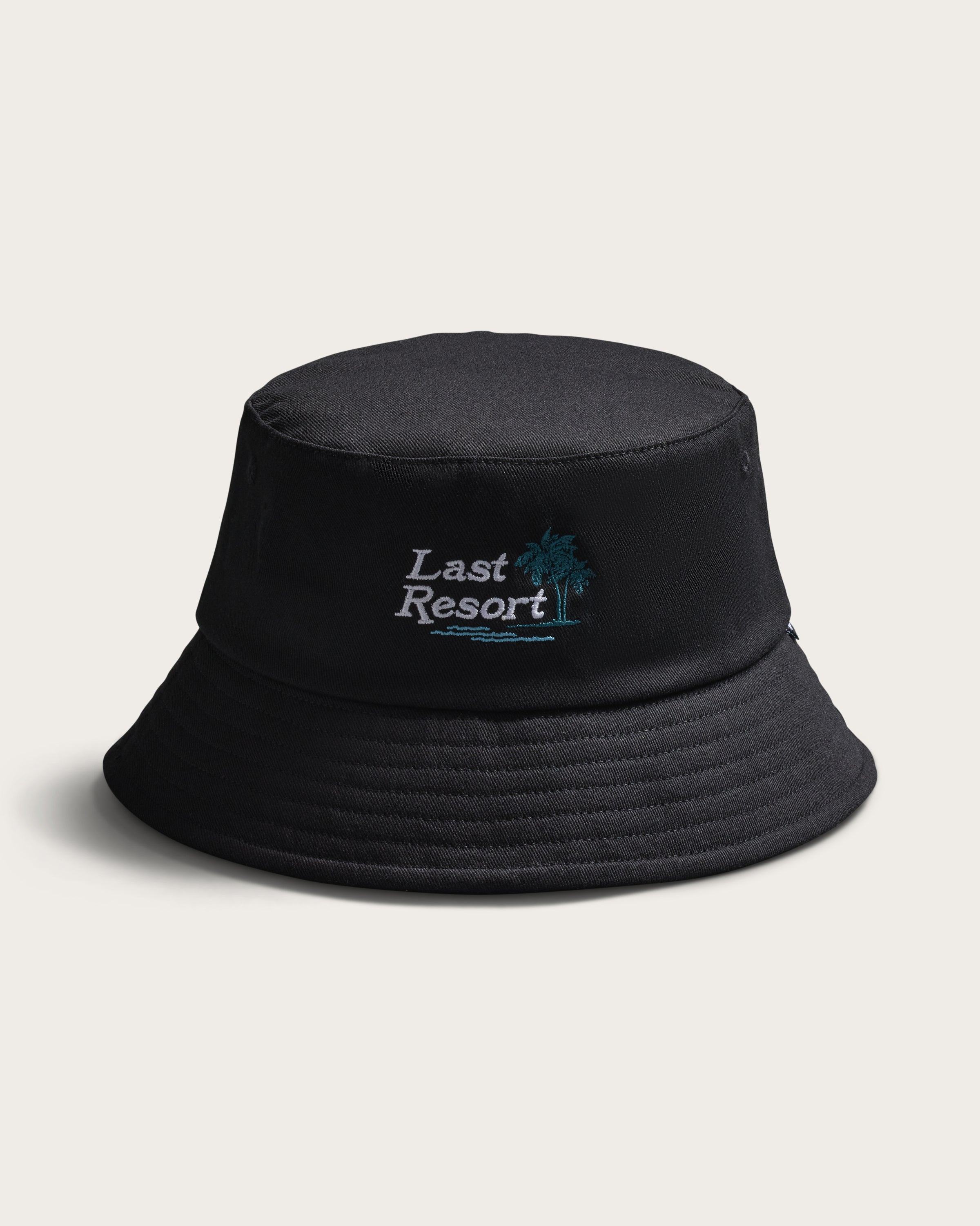 Hemlock Last Resort Cotton Bucket Hat in Black detailed view