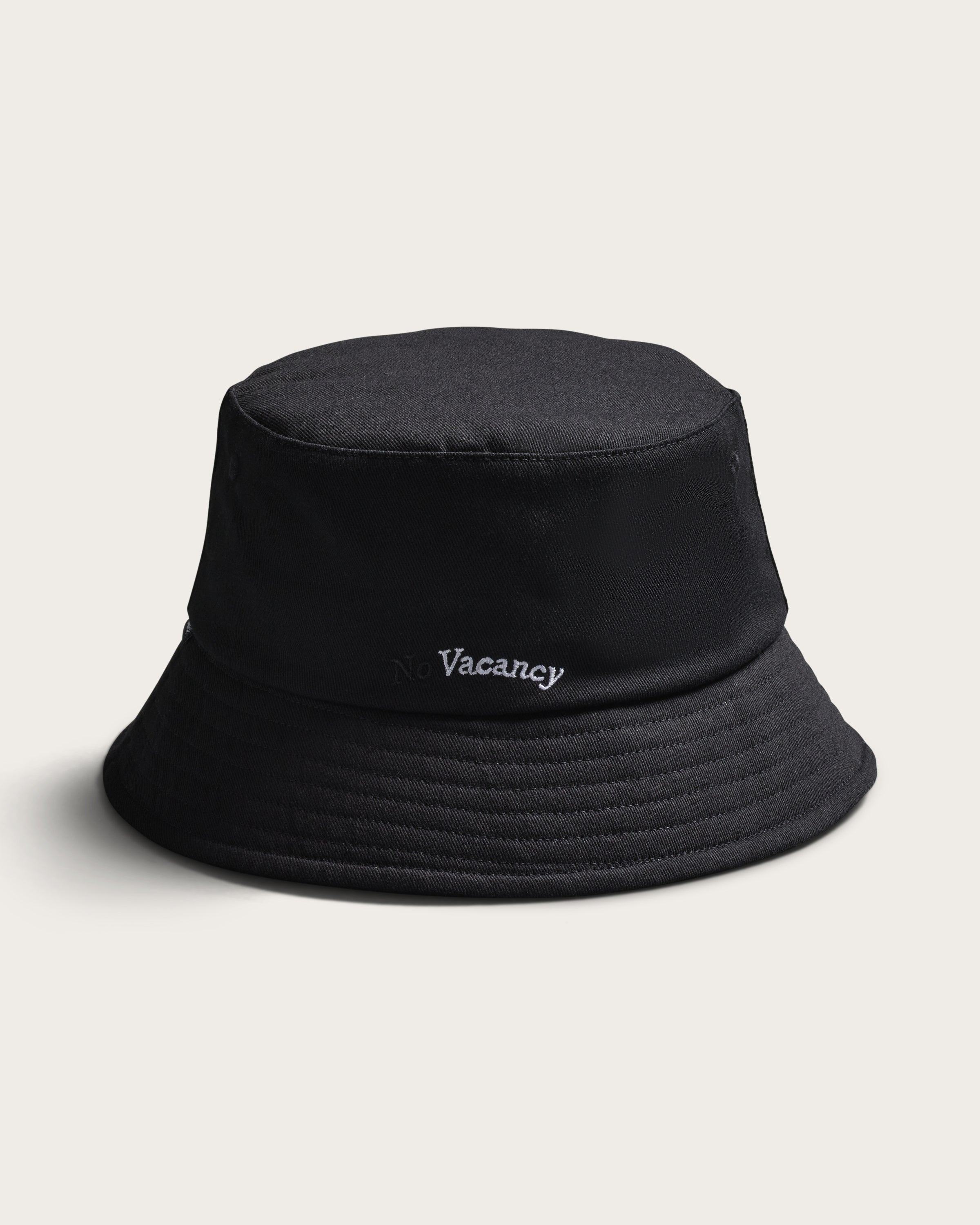 Hemlock Last Resort Cotton Bucket Hat in Black back view