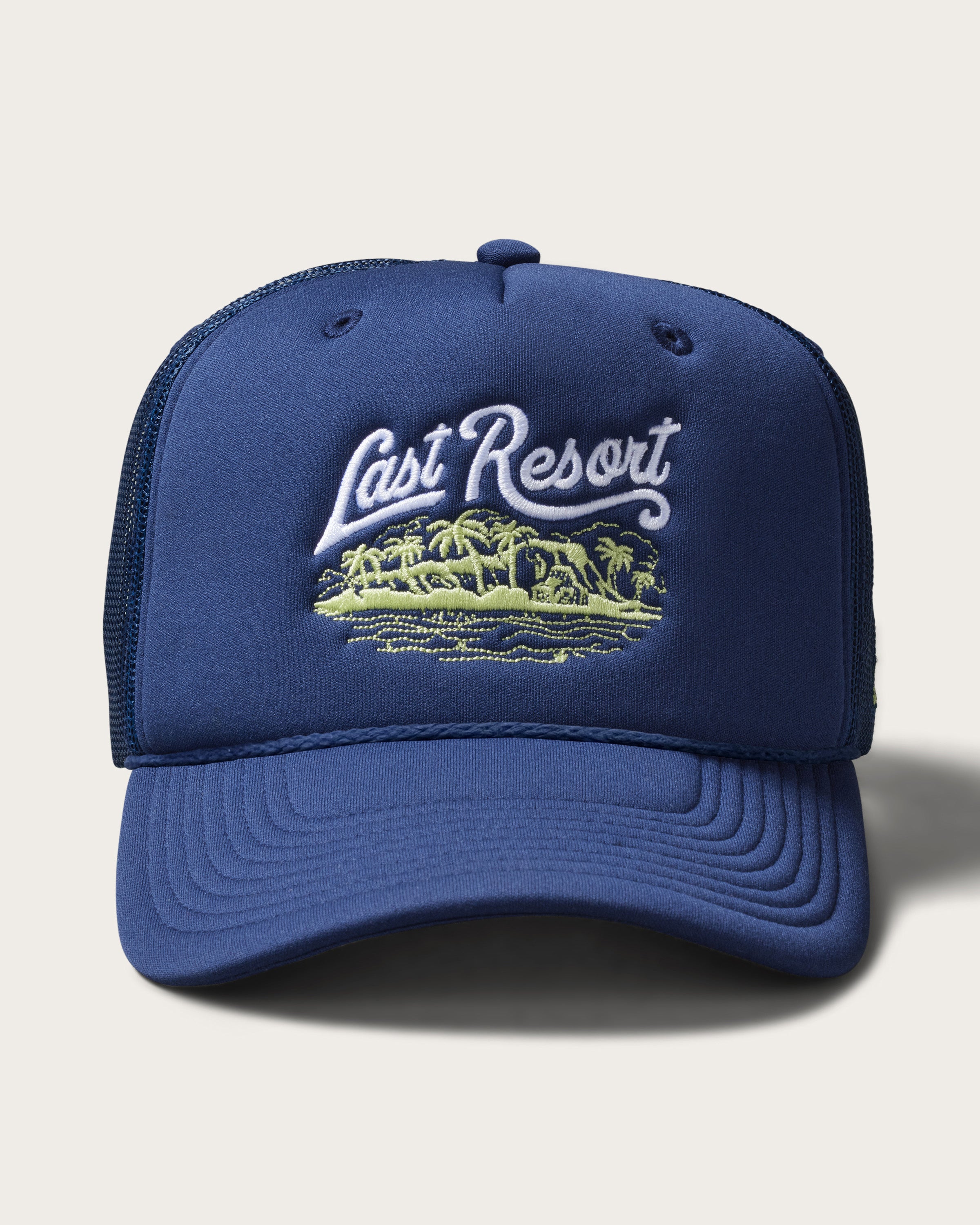 Hemlock Last Resort Foam Trucker in Navy detailed view