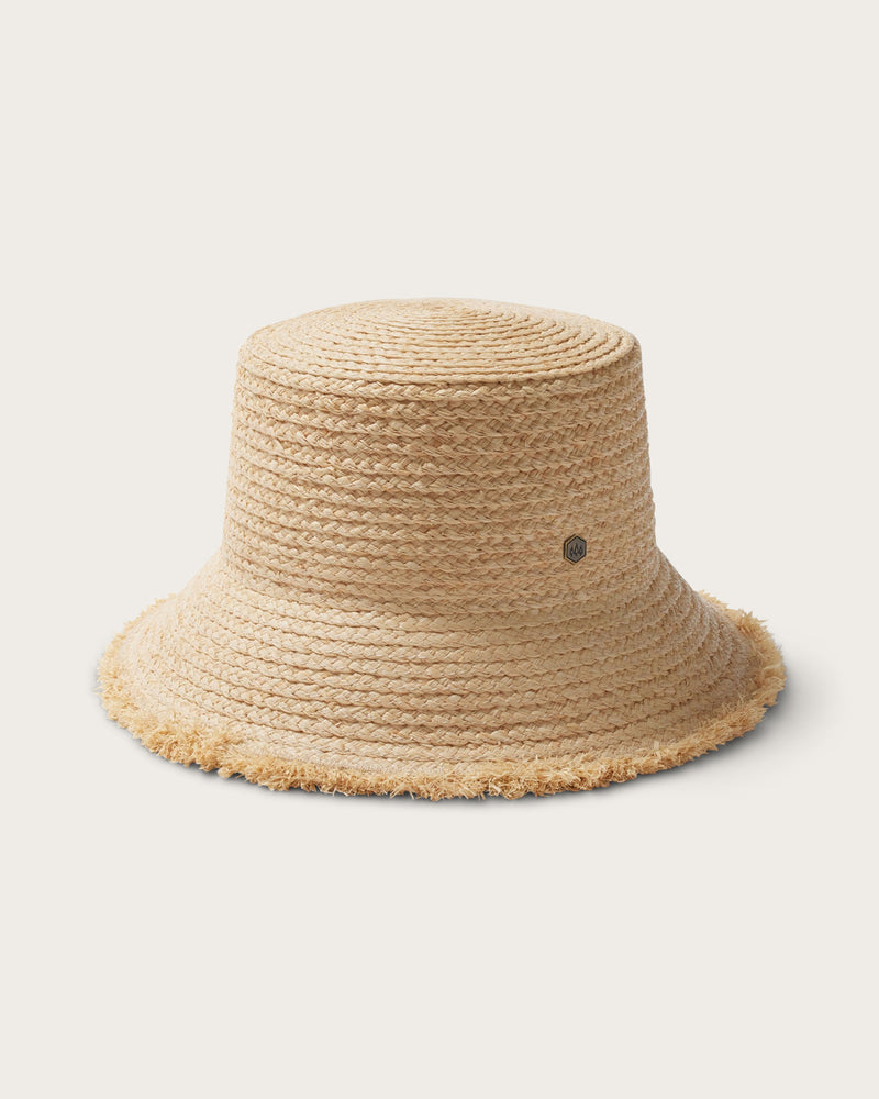 Hemlock Lenny Straw Bucket Hat in Natural