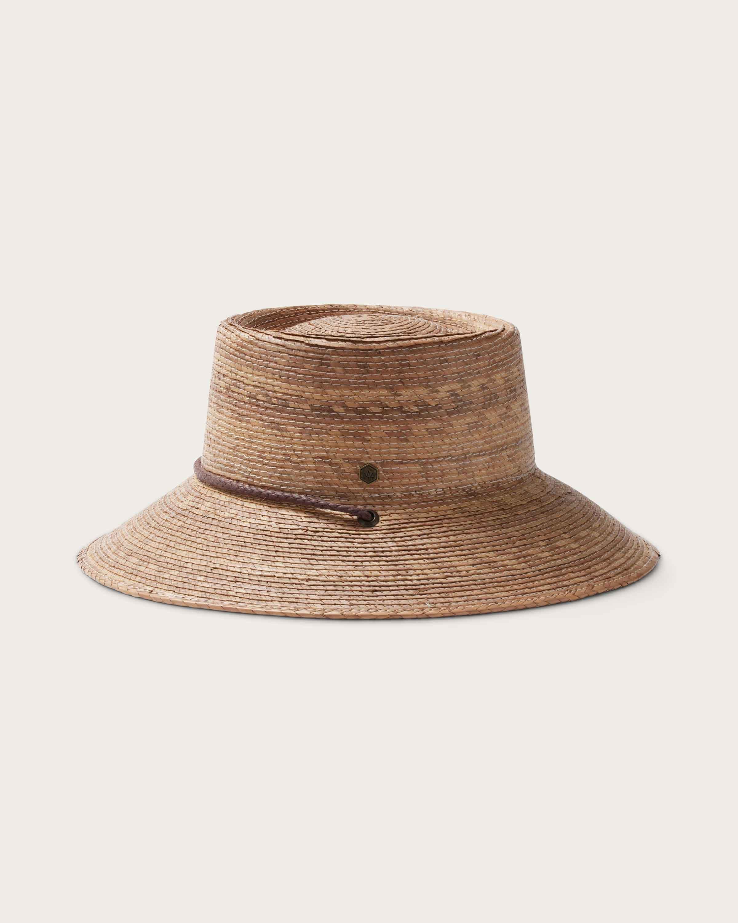 Hemlock Leon Straw Bucket Hat in Toast side profile