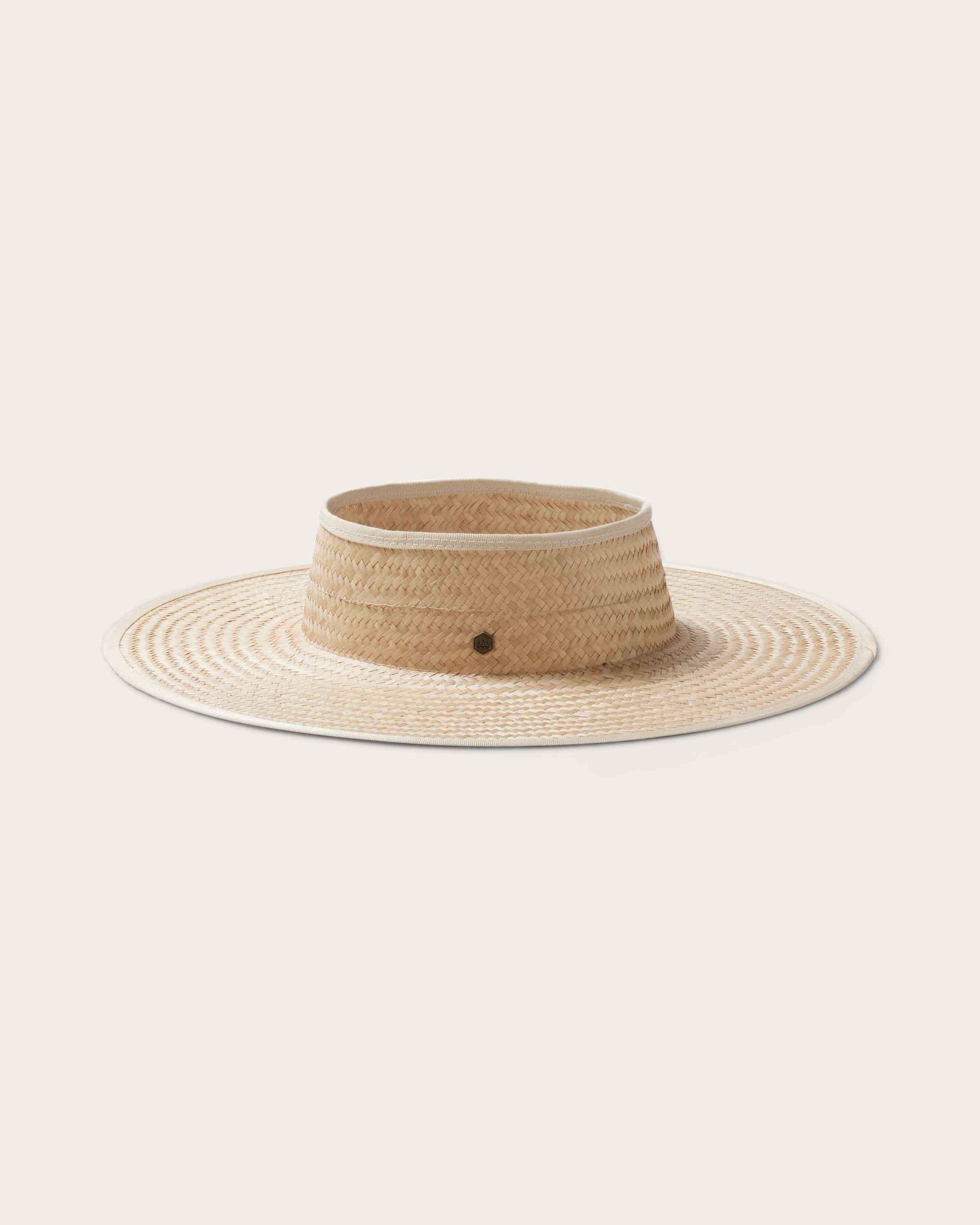 Hemlock Lucia Straw Visor in Natural side view