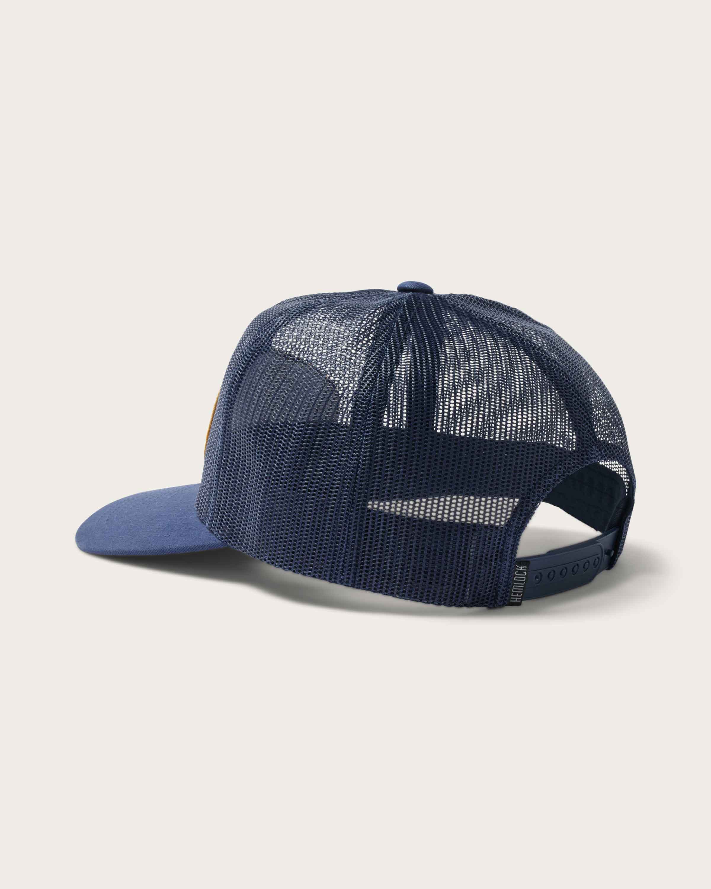 Hemlock Mack Trucker Hat in Navy back view