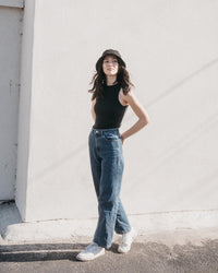 Marina Bucket in Black Check
