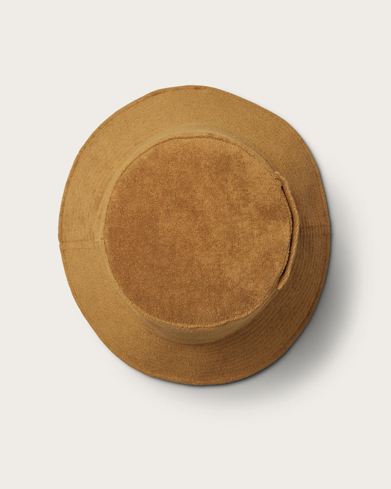 Marina Wide Brim Bucket in Coyote Brown