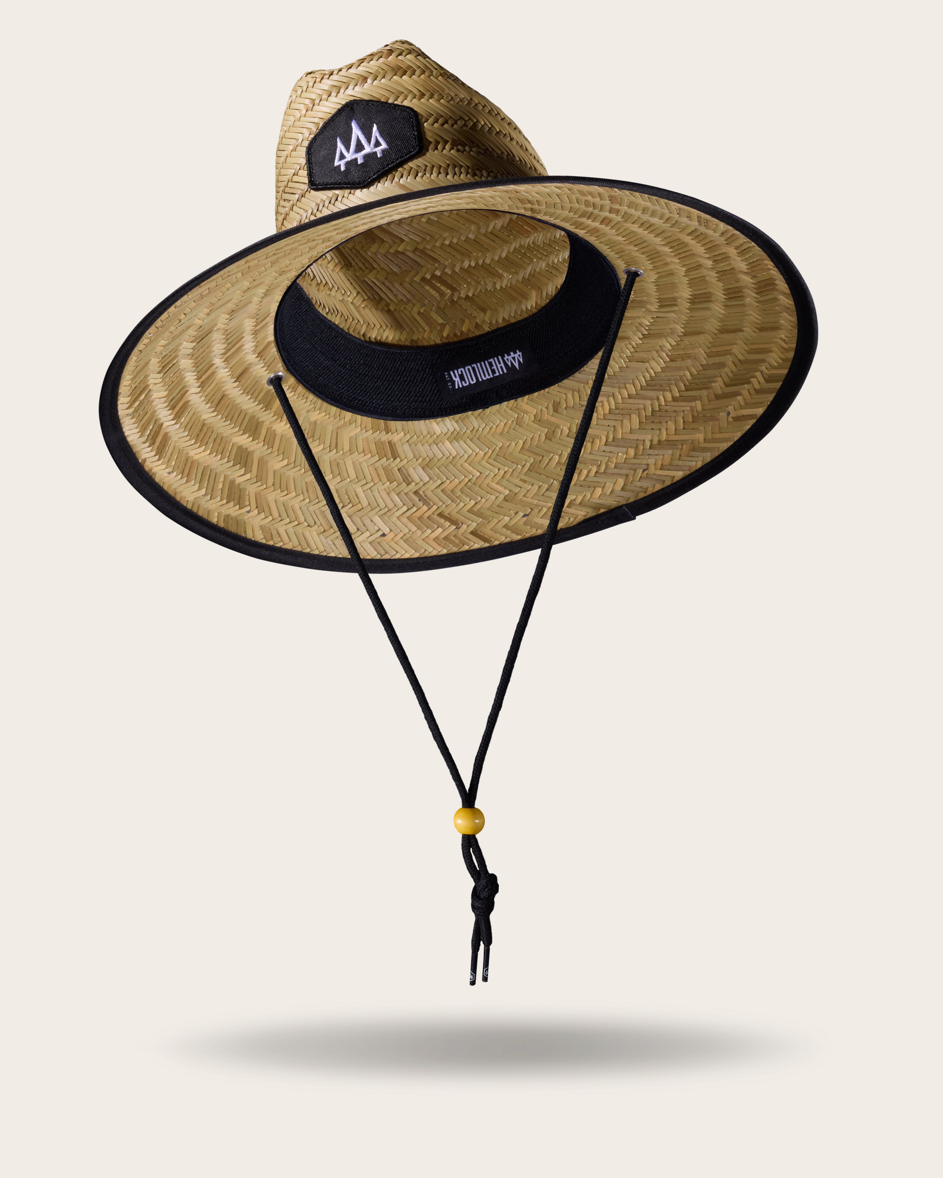 Hemlock Midnight straw lifeguard hat with black color