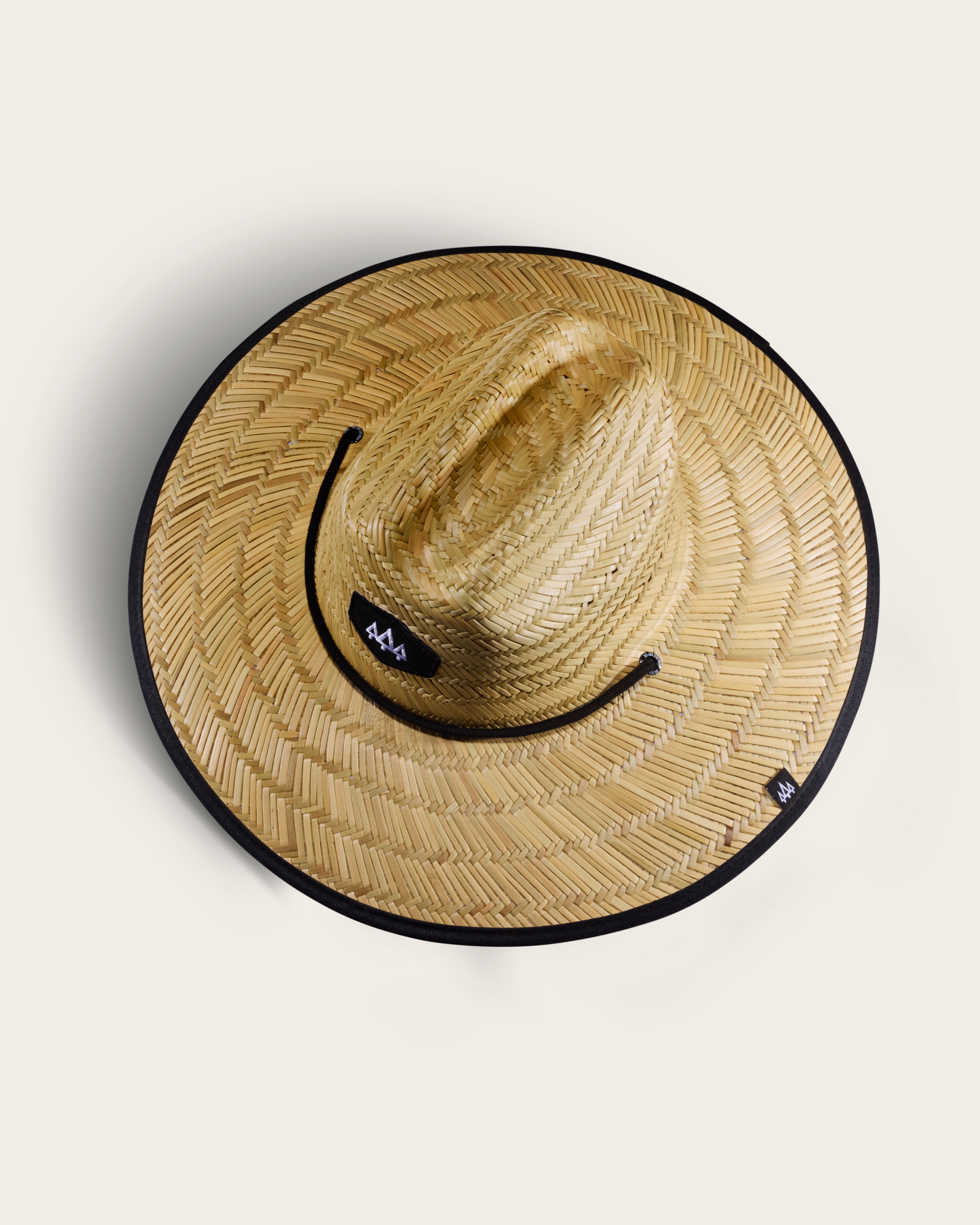 Hemlock Midnight straw lifeguard hat with black color top of hat