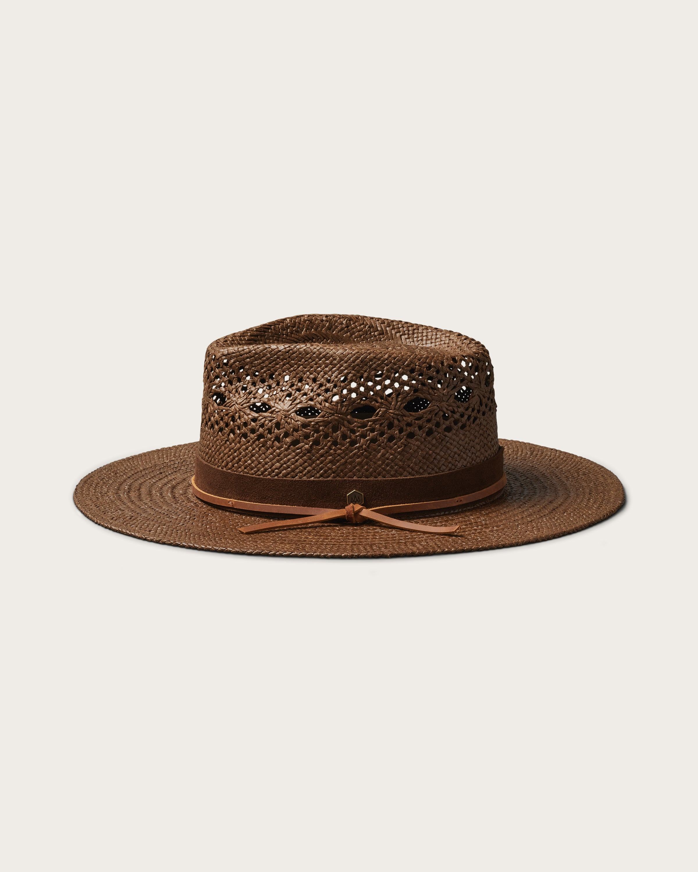 Hemlock Miller Straw Hat in Mocha color side profile