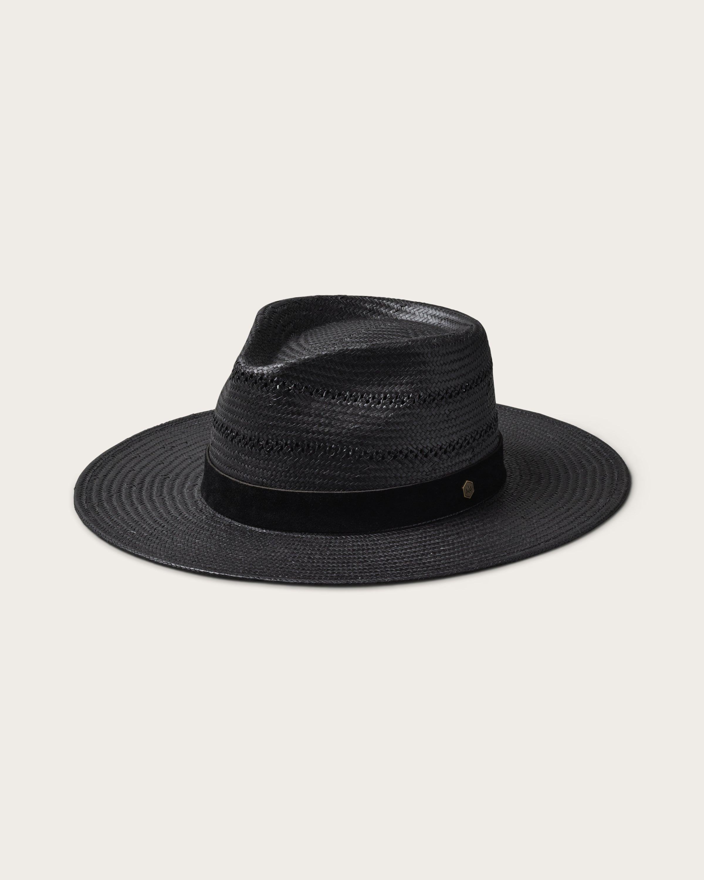 Hemlock Nova Straw Fedora in Onyx color