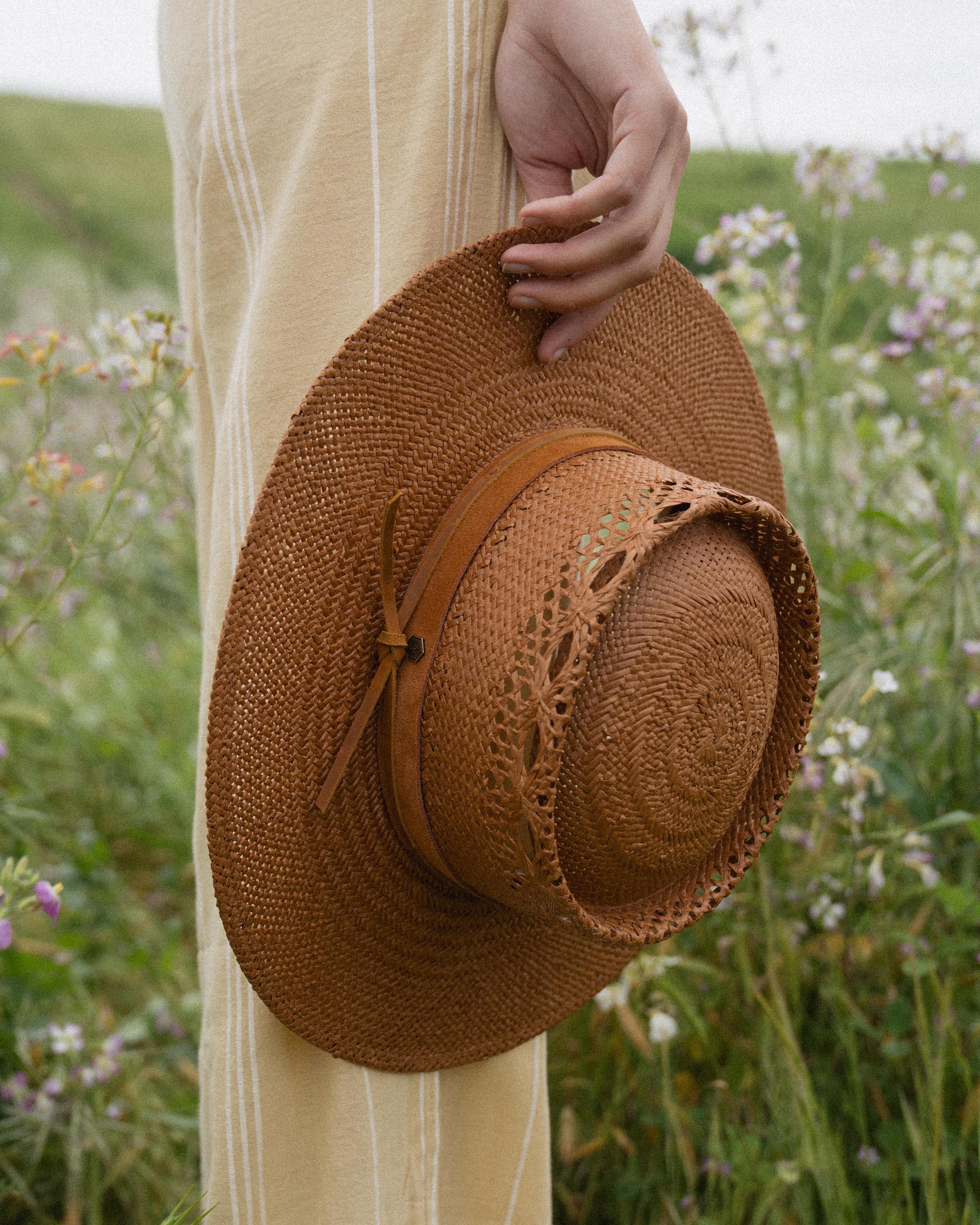 Phoenix Boater in Rust - undefined - Hemlock Hat Co. Premium Straw