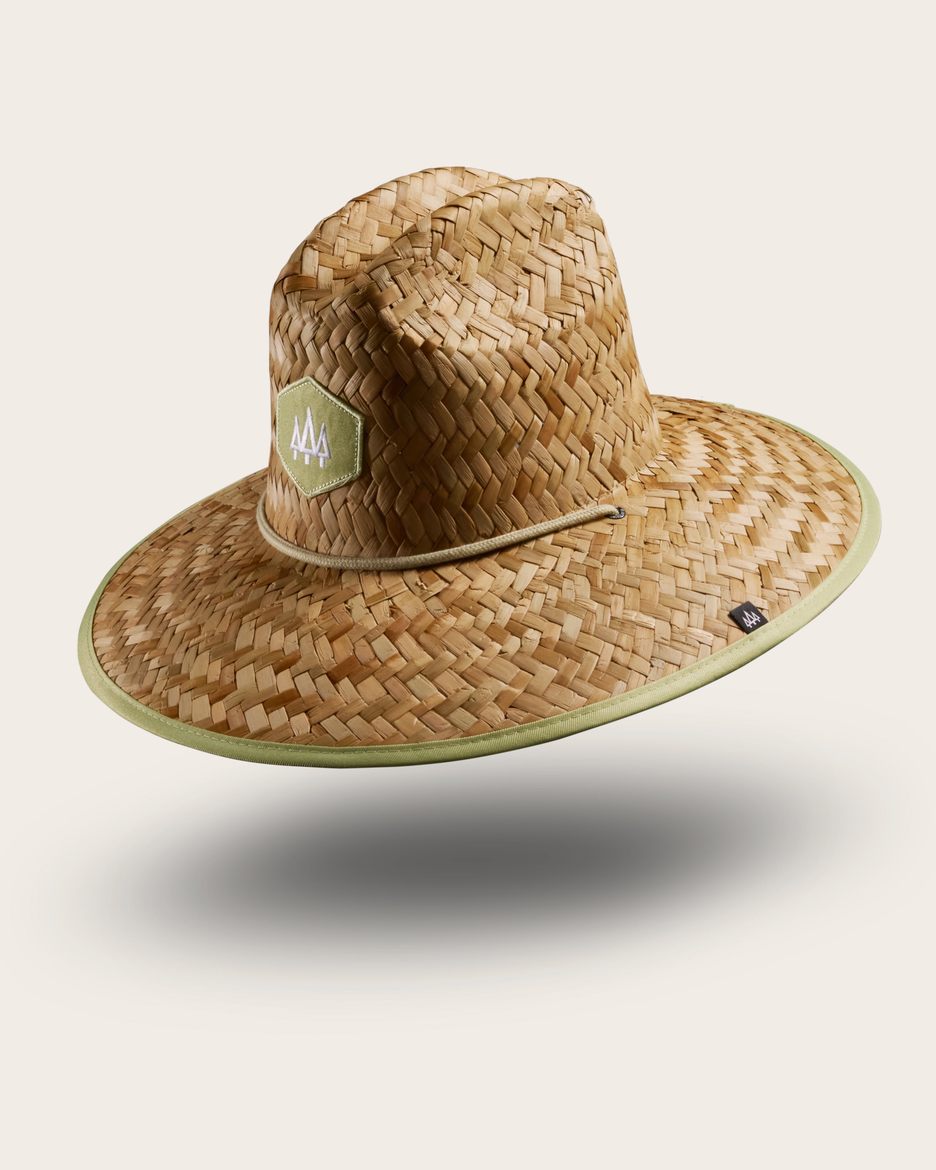 Hemlock Pistachio straw lifeguard hat with green color with patch