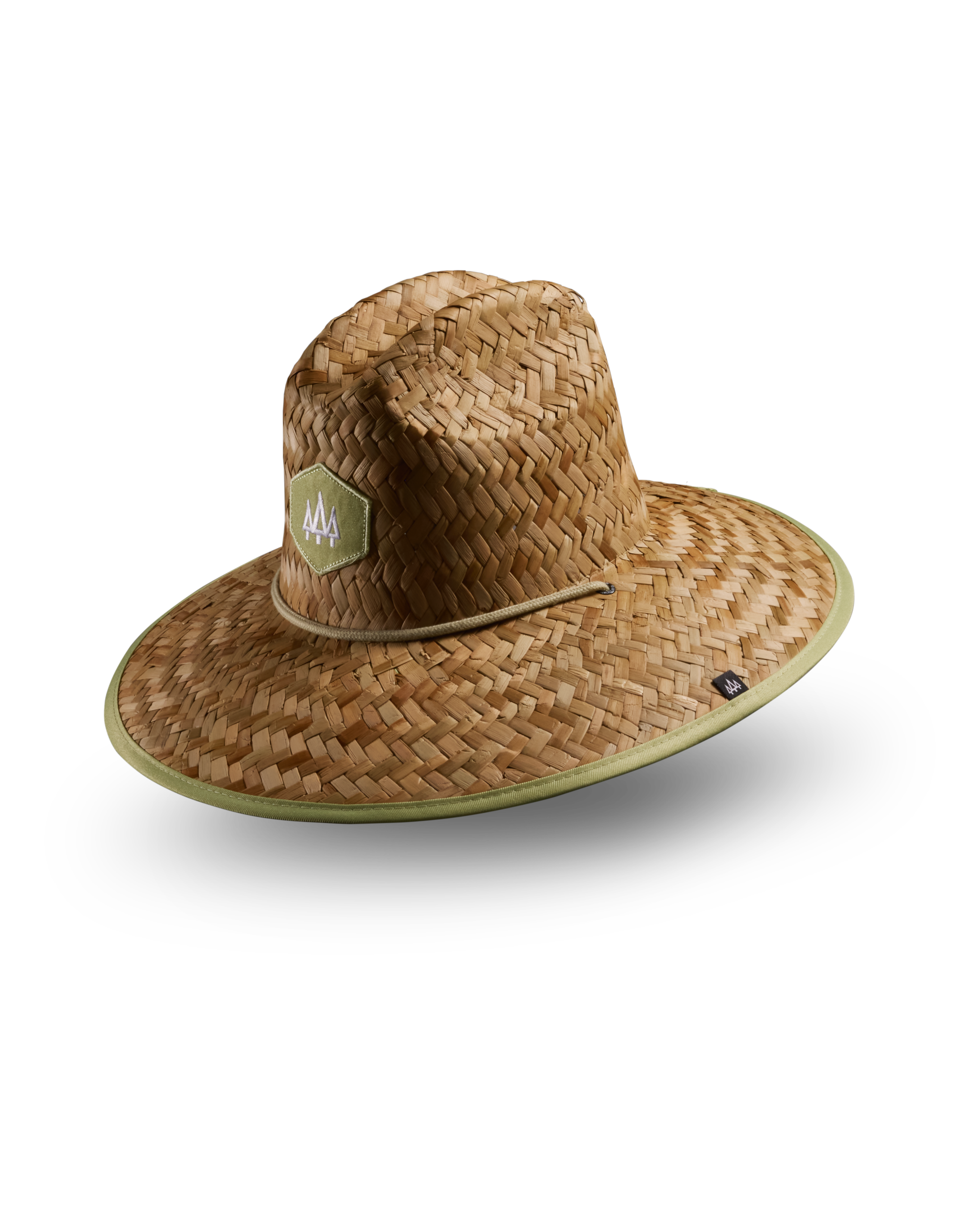 Hemlock Pistachio straw lifeguard hat with green color with patch