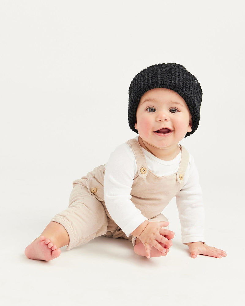 Baby Ranger Beanie in Black Waffle - undefined - Hemlock Hat Co. Beanies - Baby