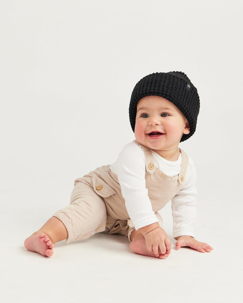 Baby Ranger Beanie in Black Waffle - undefined - Hemlock Hat Co. Beanies - Baby