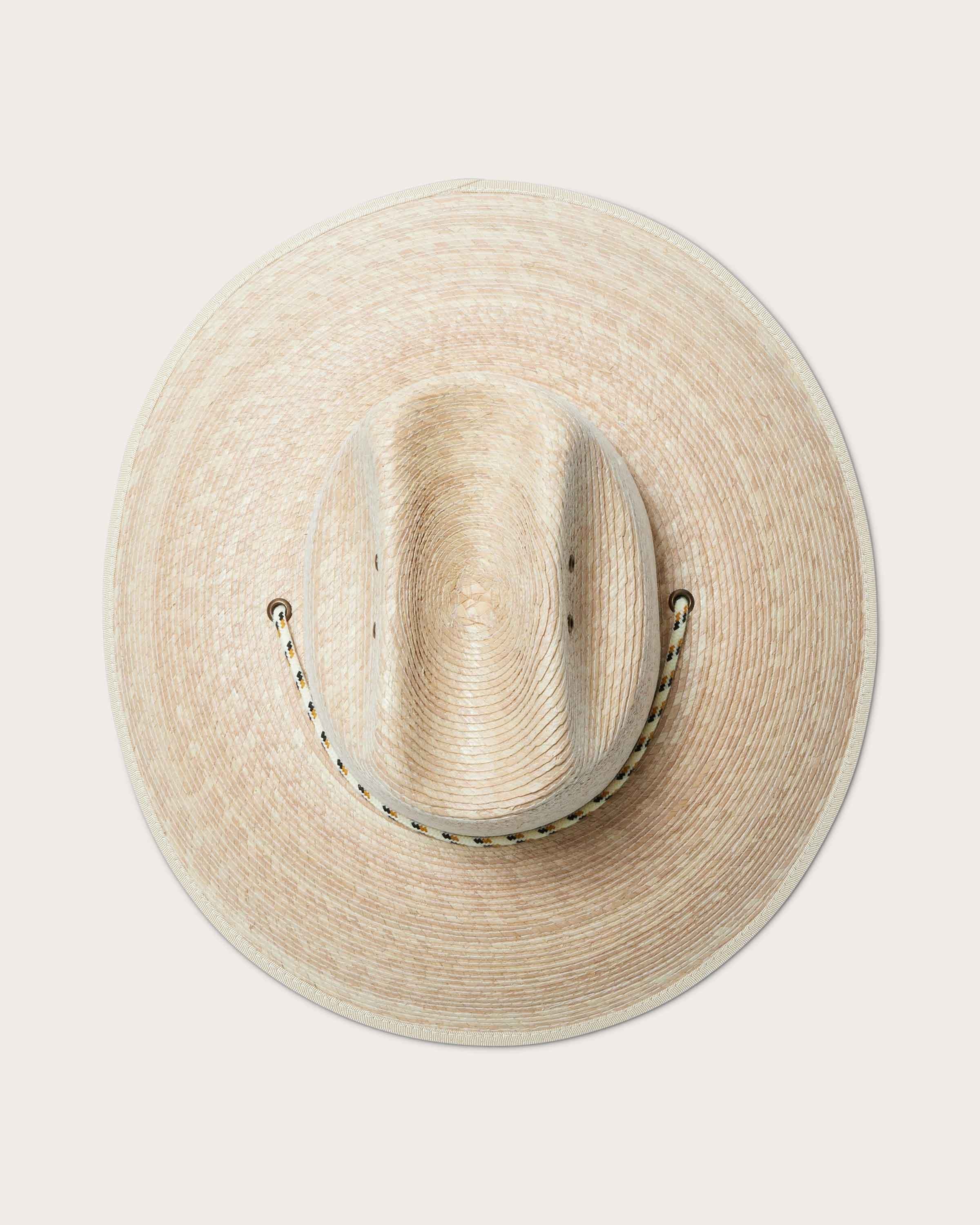 Hemlock Santos Straw Lifeguard Hat in Natural top view