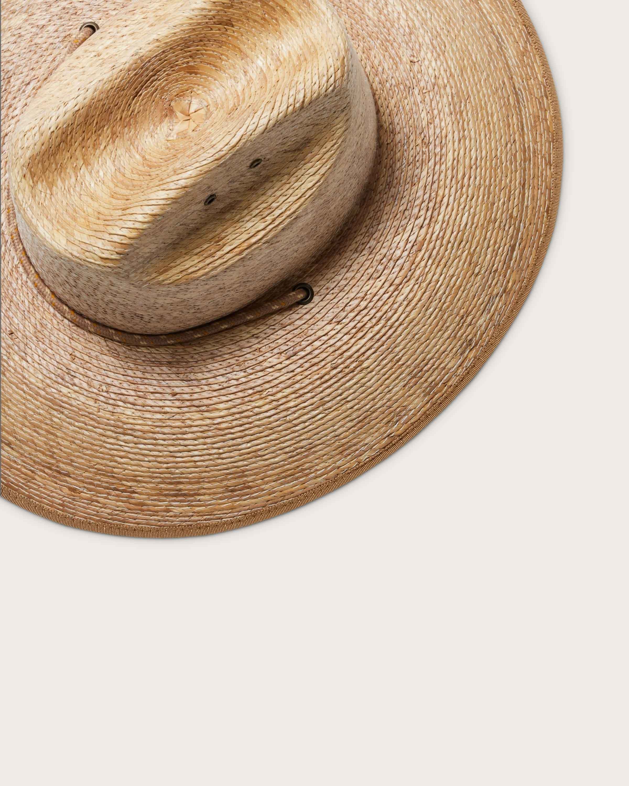 Hemlock Santos Straw Lifeguard Hat in Toast corner view