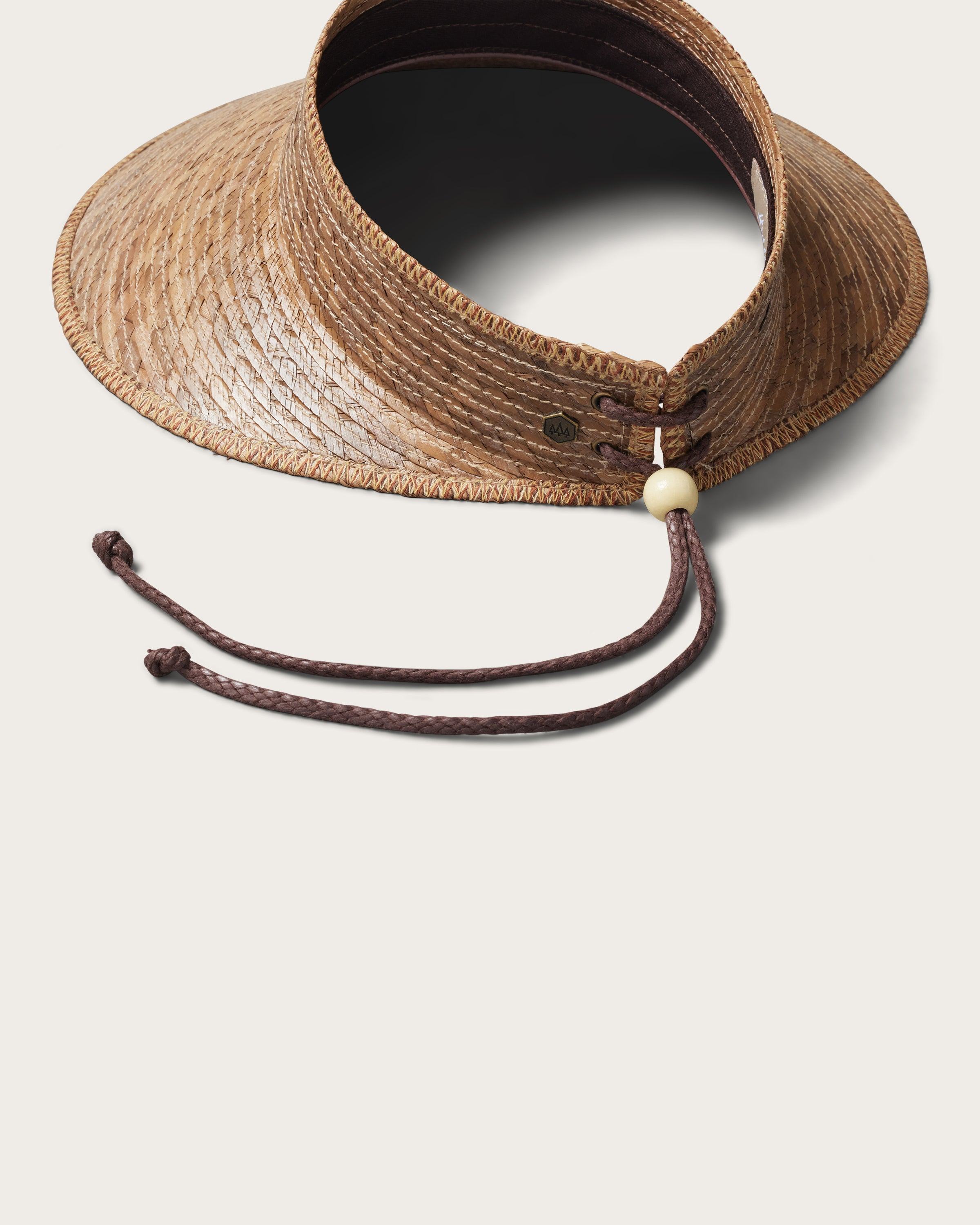 Hemlock Sierra Straw Visor in Toast back view