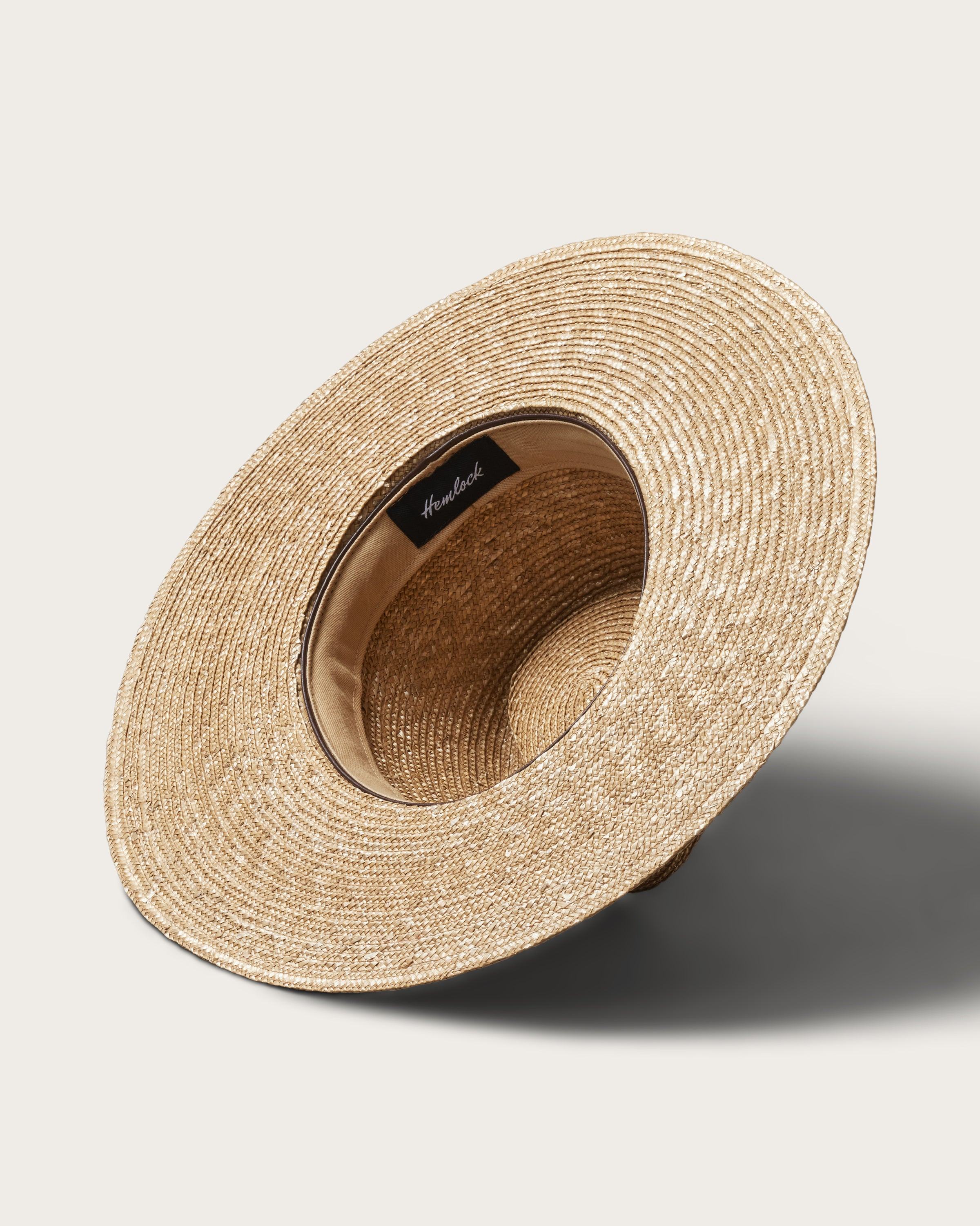 Hemlock Sloan Straw Fedora in Honeycomb color detailed view