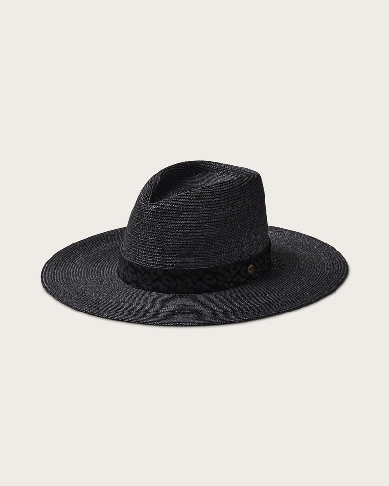 Hemlock Sloan Straw Fedora in Onyx color