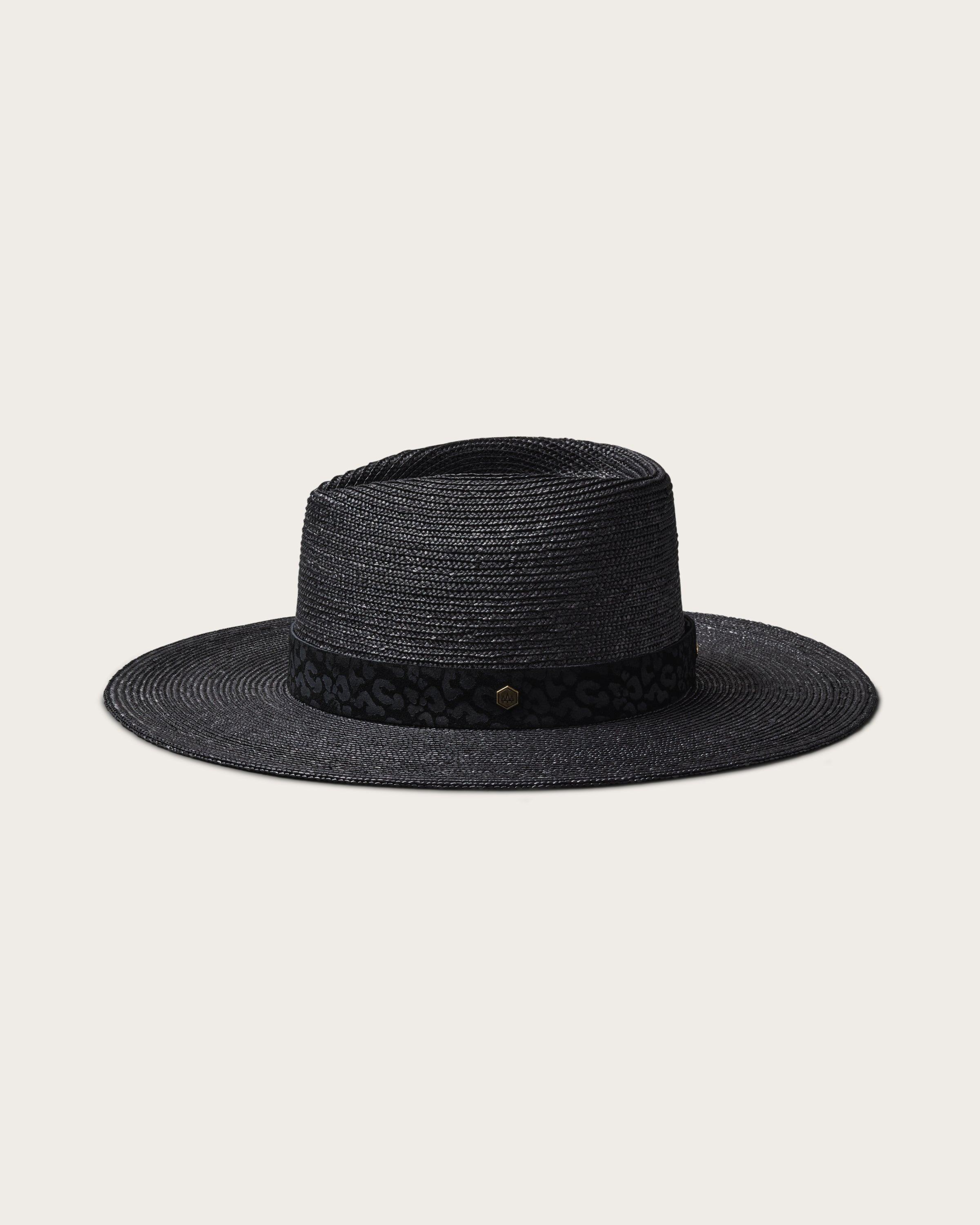 Hemlock Sloan Straw Fedora in Onyx color side profile