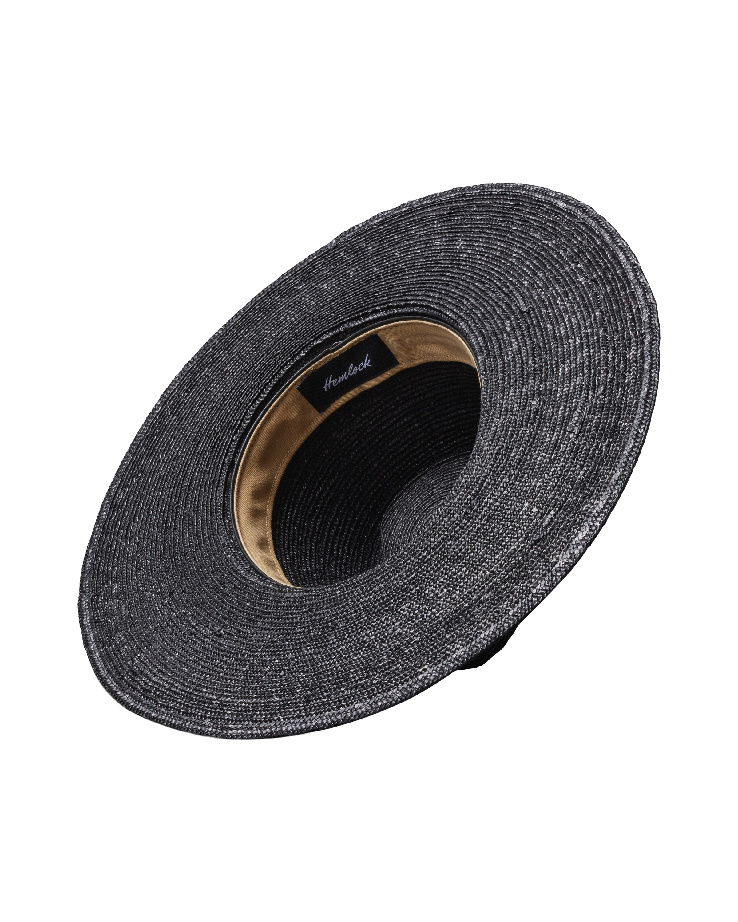 Hemlock Sloan Straw Fedora in Onyx color detailed view