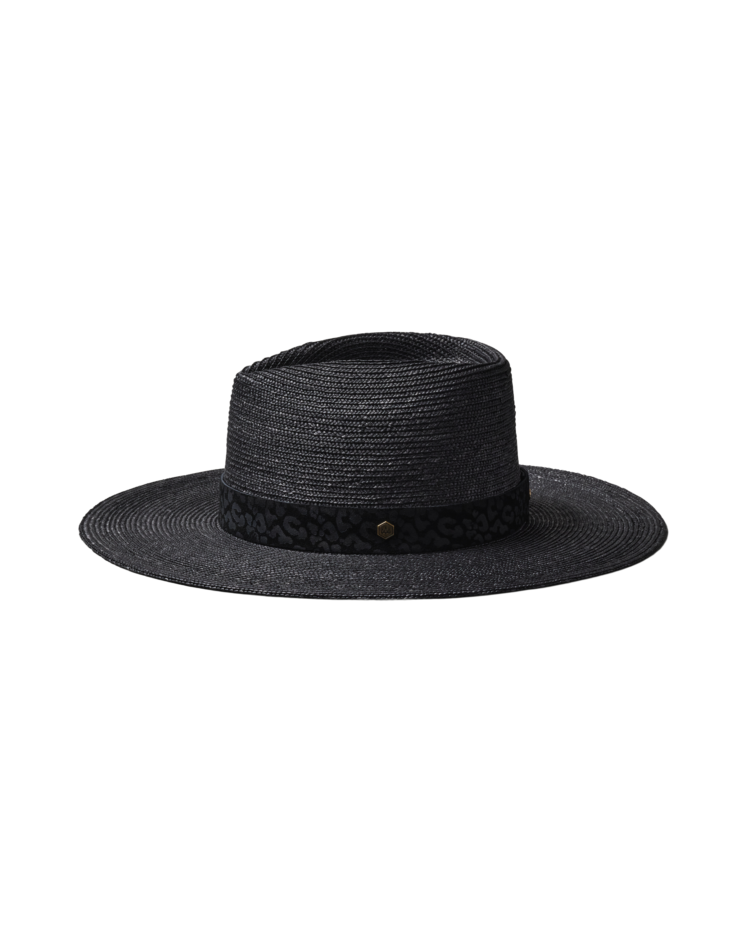 Hemlock Sloan Straw Fedora in Onyx color side profile