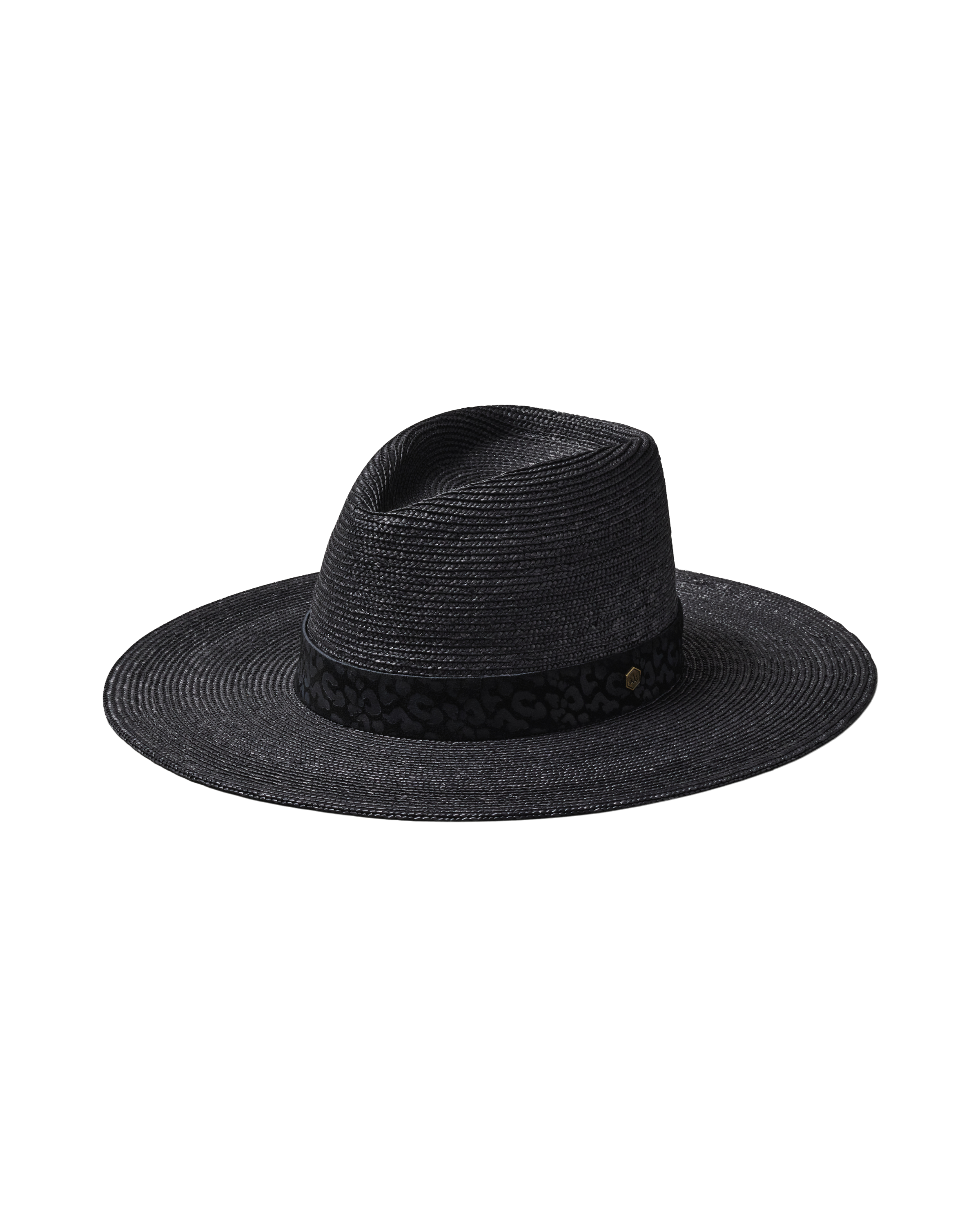Hemlock Sloan Straw Fedora in Onyx color