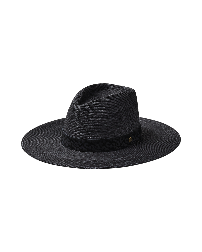 Hemlock Sloan Straw Fedora in Onyx color